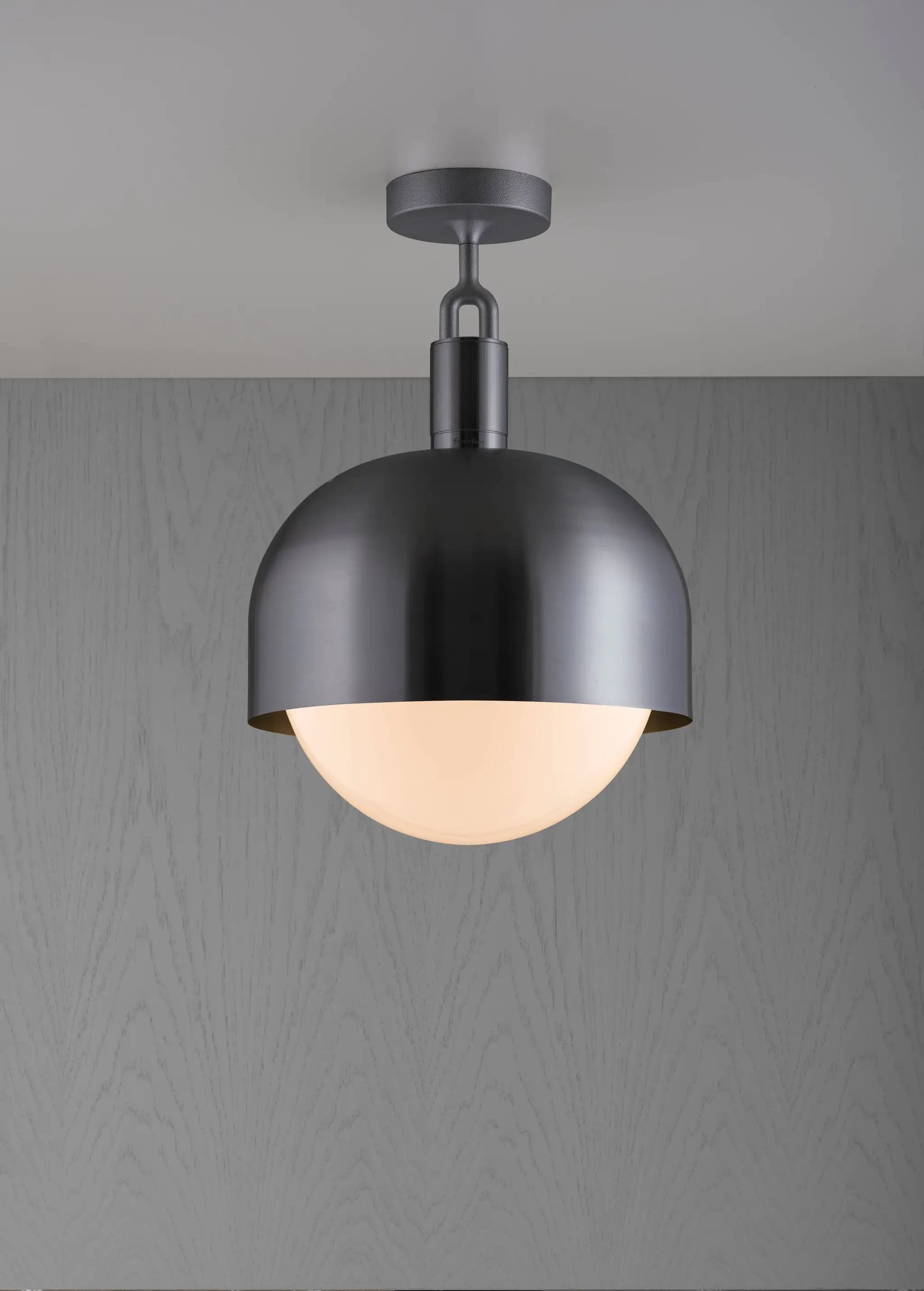 Buster + Punch Forked Ceiling Light Shade Opal Globe Large by Buster + Punch