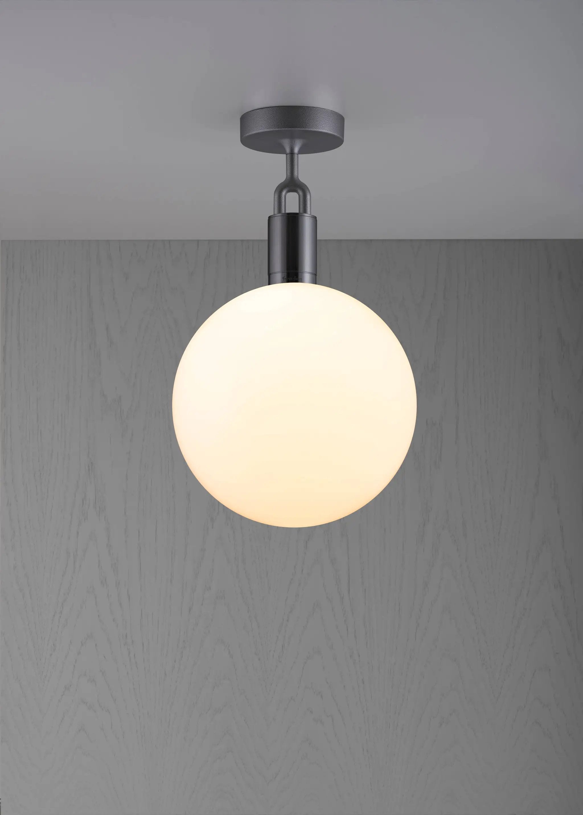 Buster + Punch Forked Ceiling Light Opal Globe Large by Buster + Punch