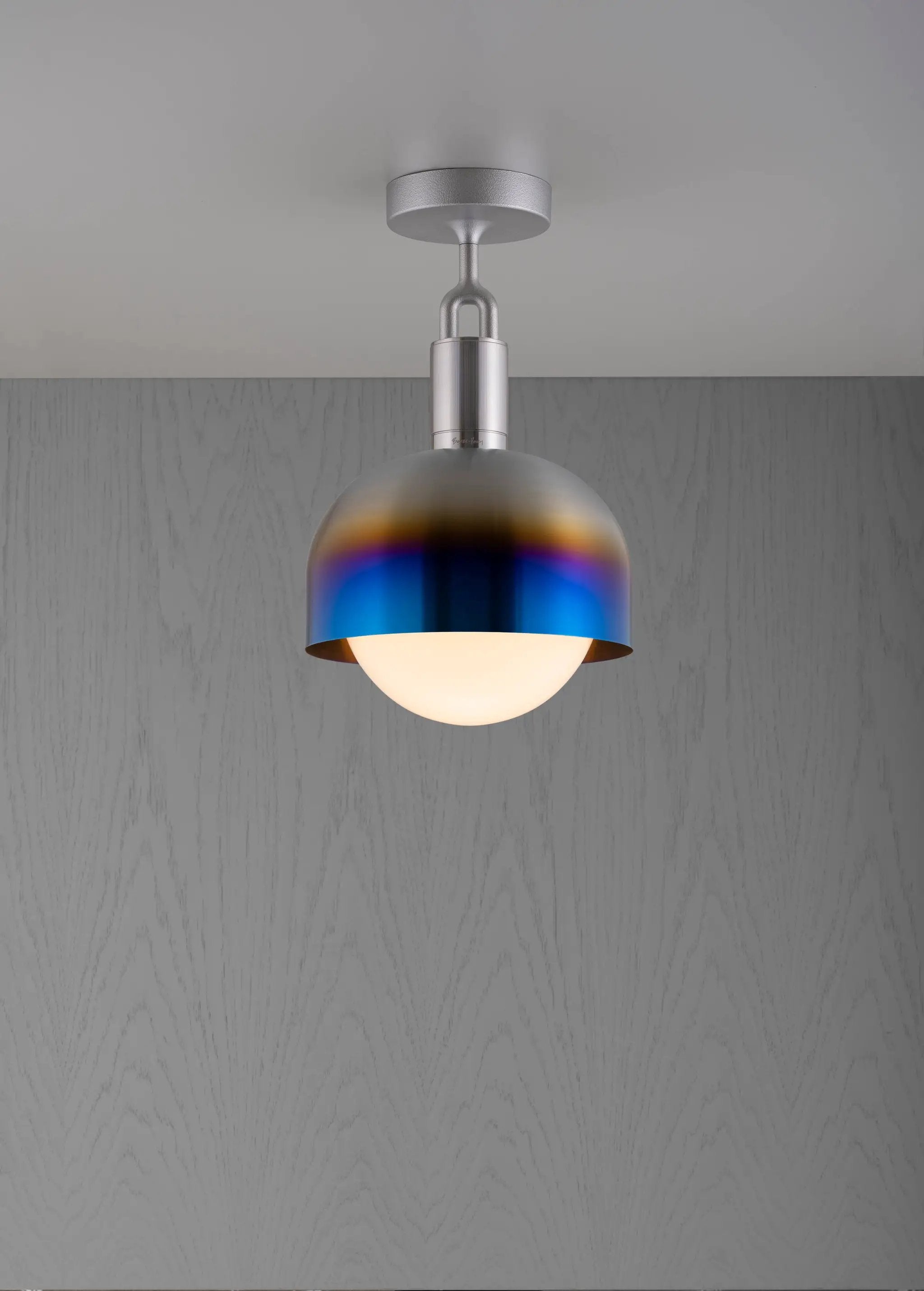 Buster + Punch Forked Ceiling Light Shade Opal Globe Medium by Buster + Punch