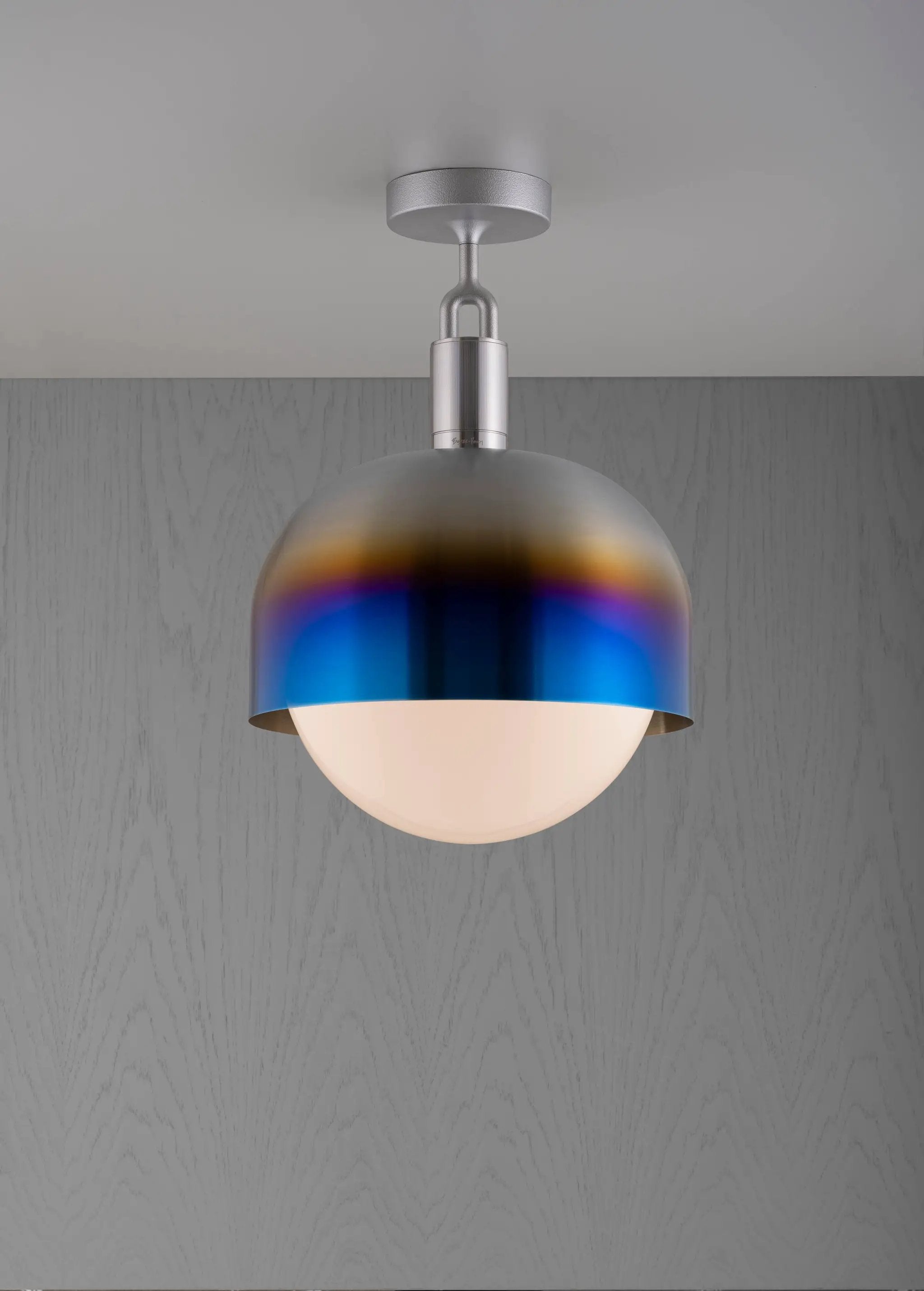 Buster + Punch Forked Ceiling Light Shade Opal Globe Large by Buster + Punch