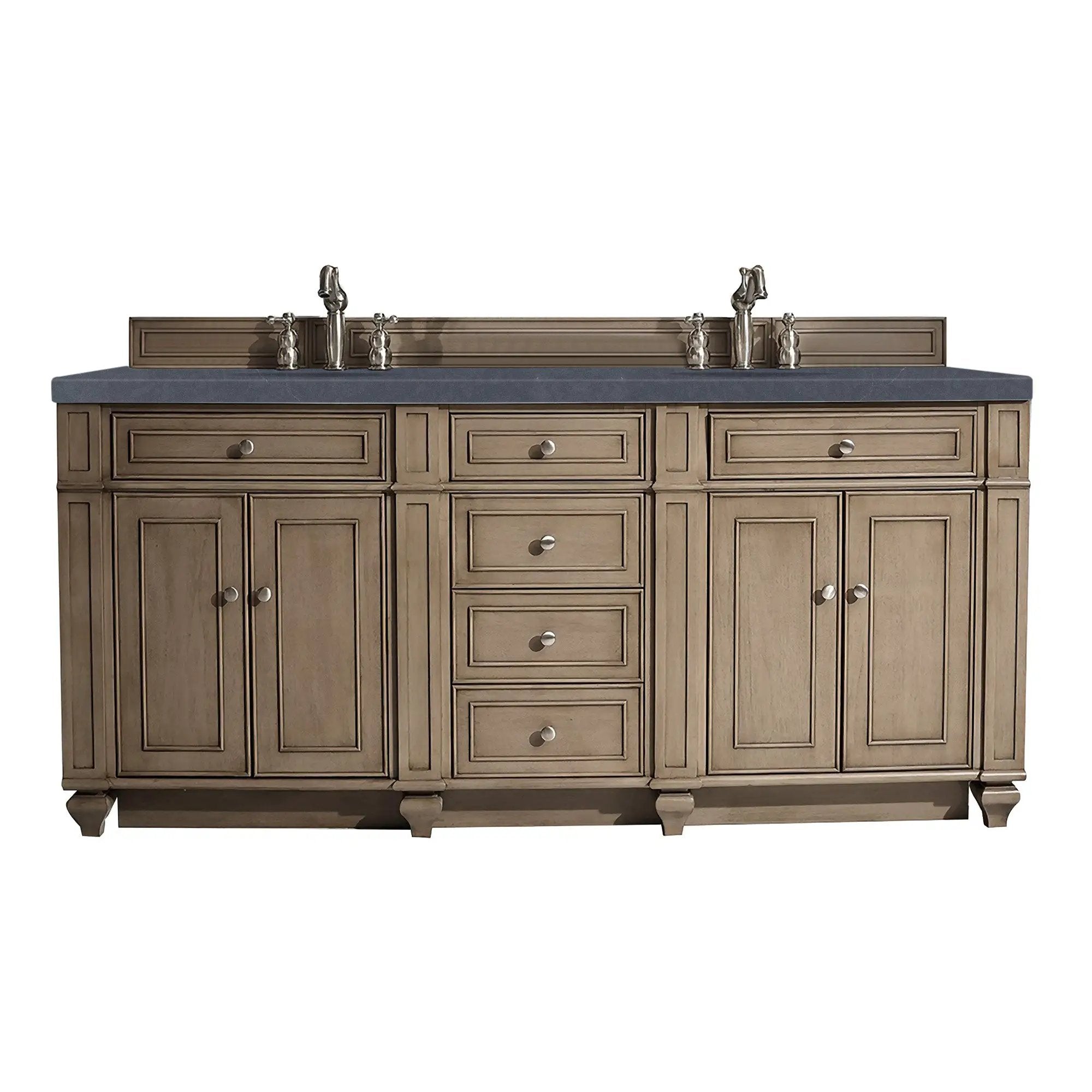 James Martin Bristol 72" Double Vanity Set - Whitewashed Walnut by James Martin Vanities