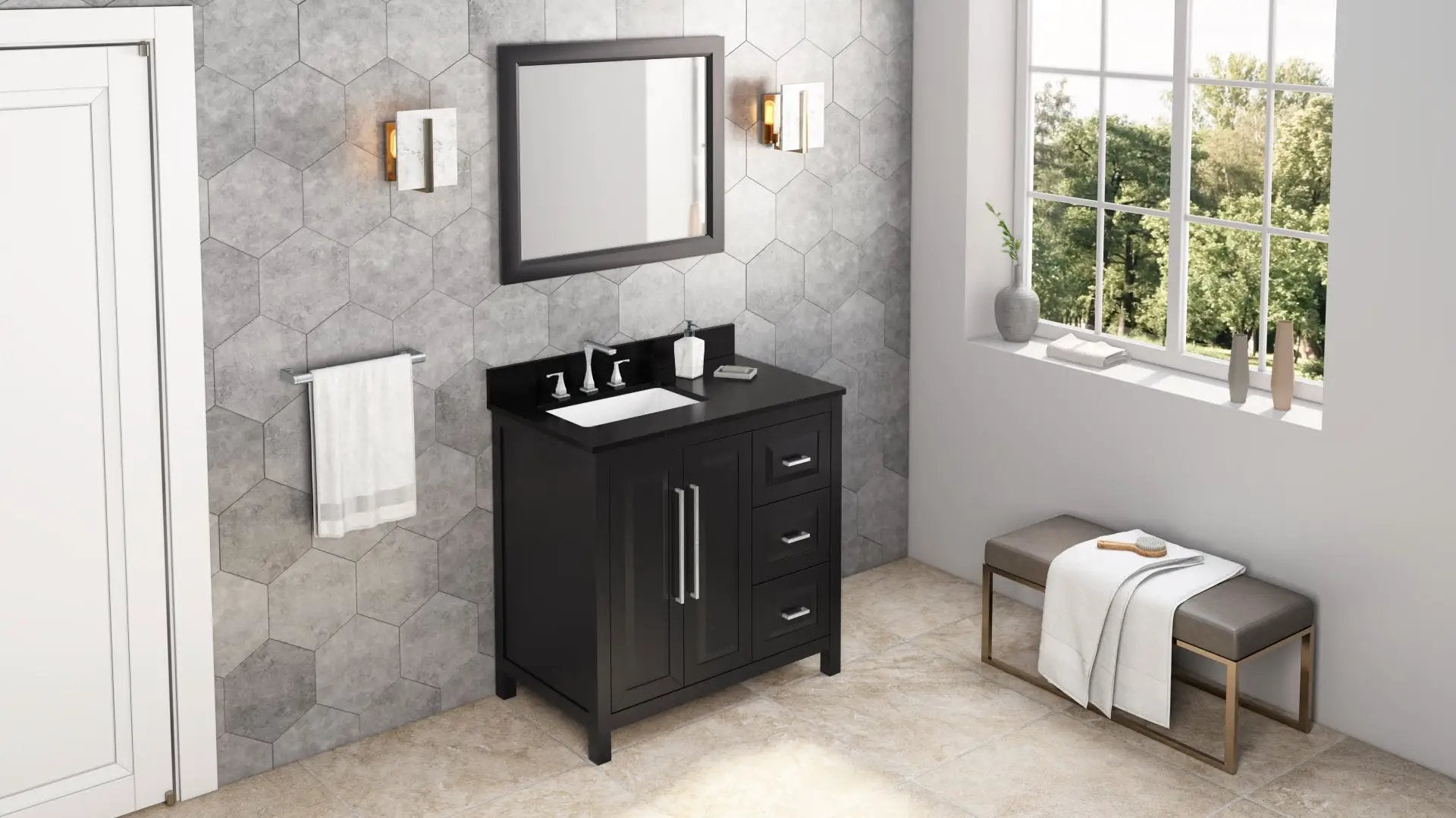 black vanity