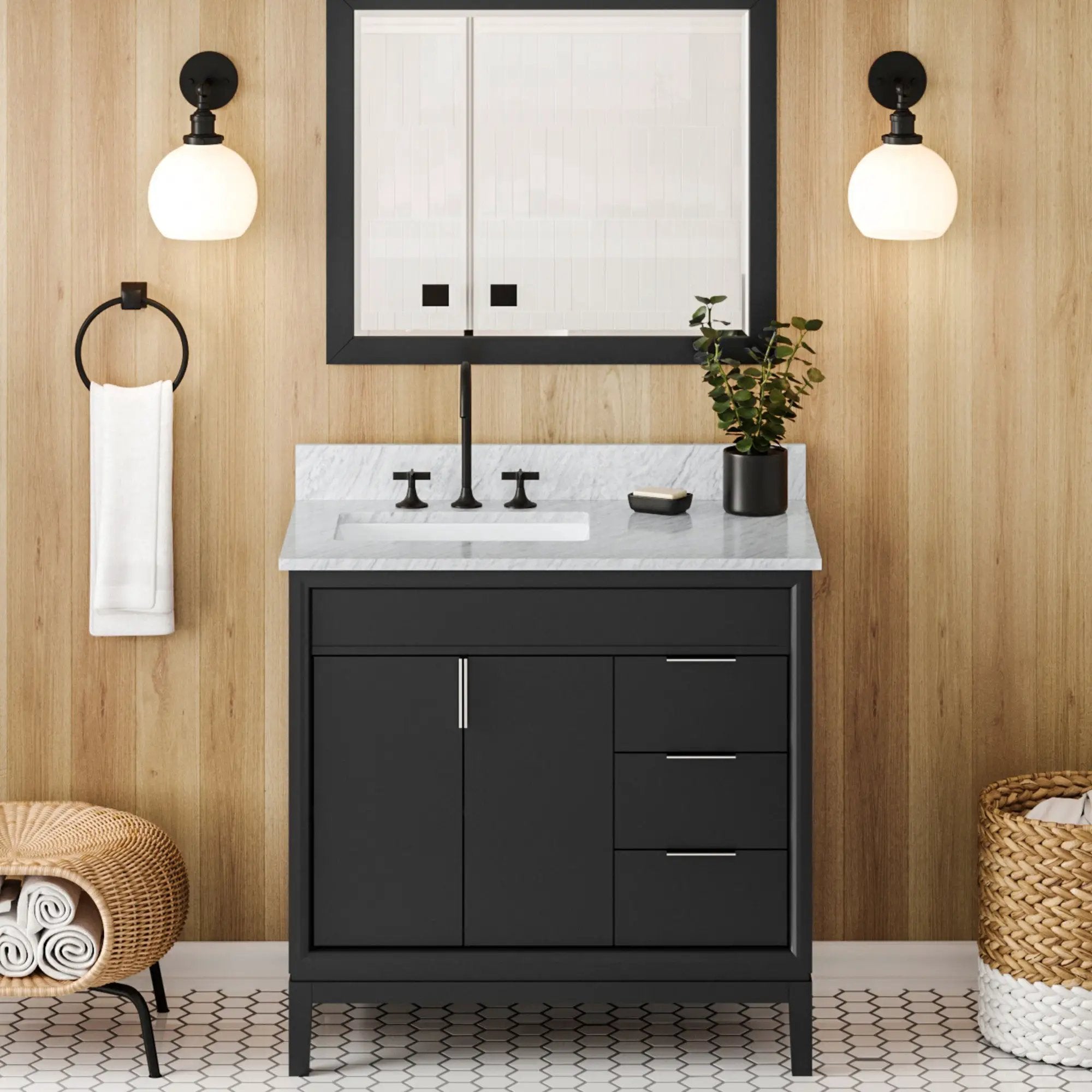 Jeffrey Alexander 36" Theodora Vanity Set by Jeffrey Alexander