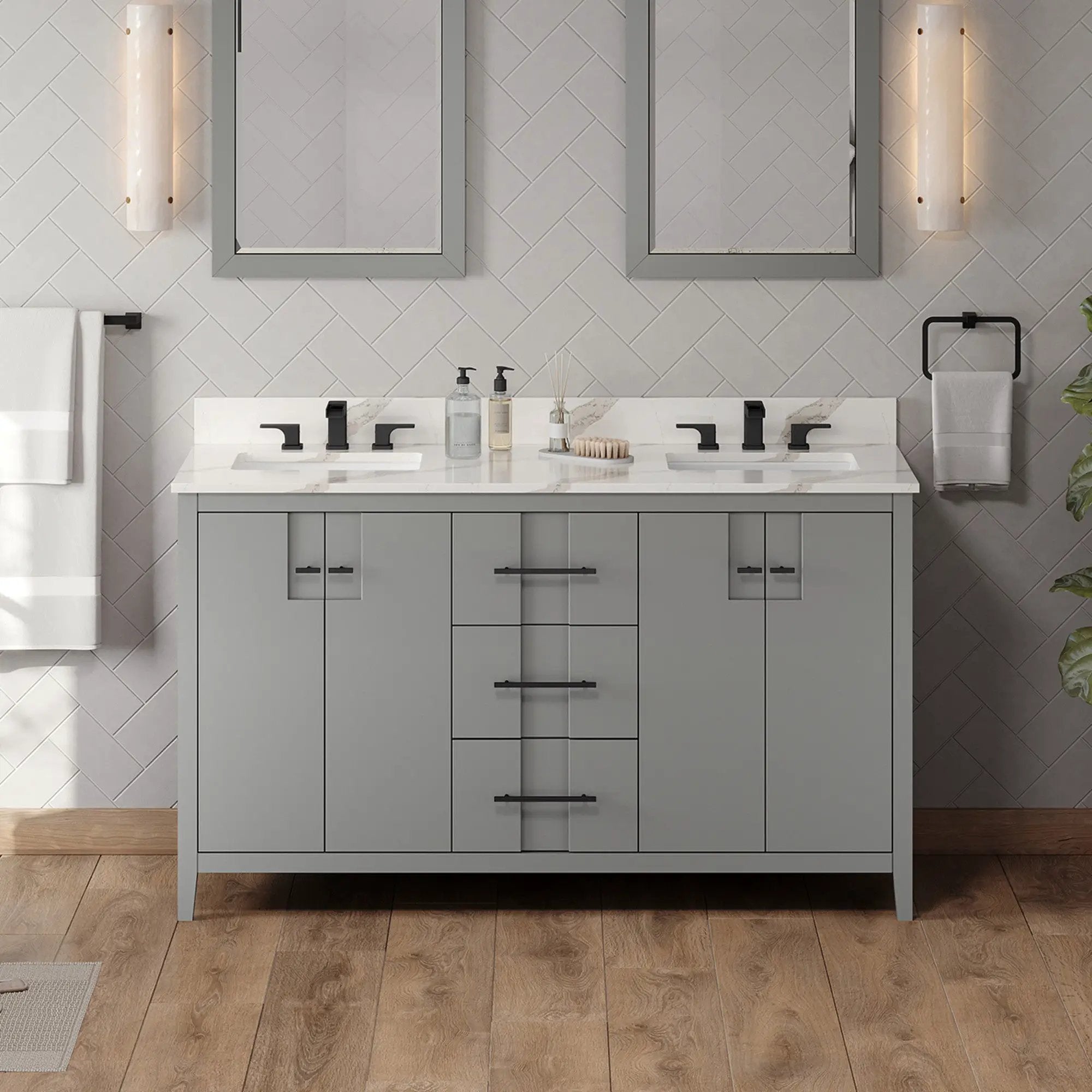 Jeffrey Alexander 60" Katara Vanity Set by Jeffrey Alexander