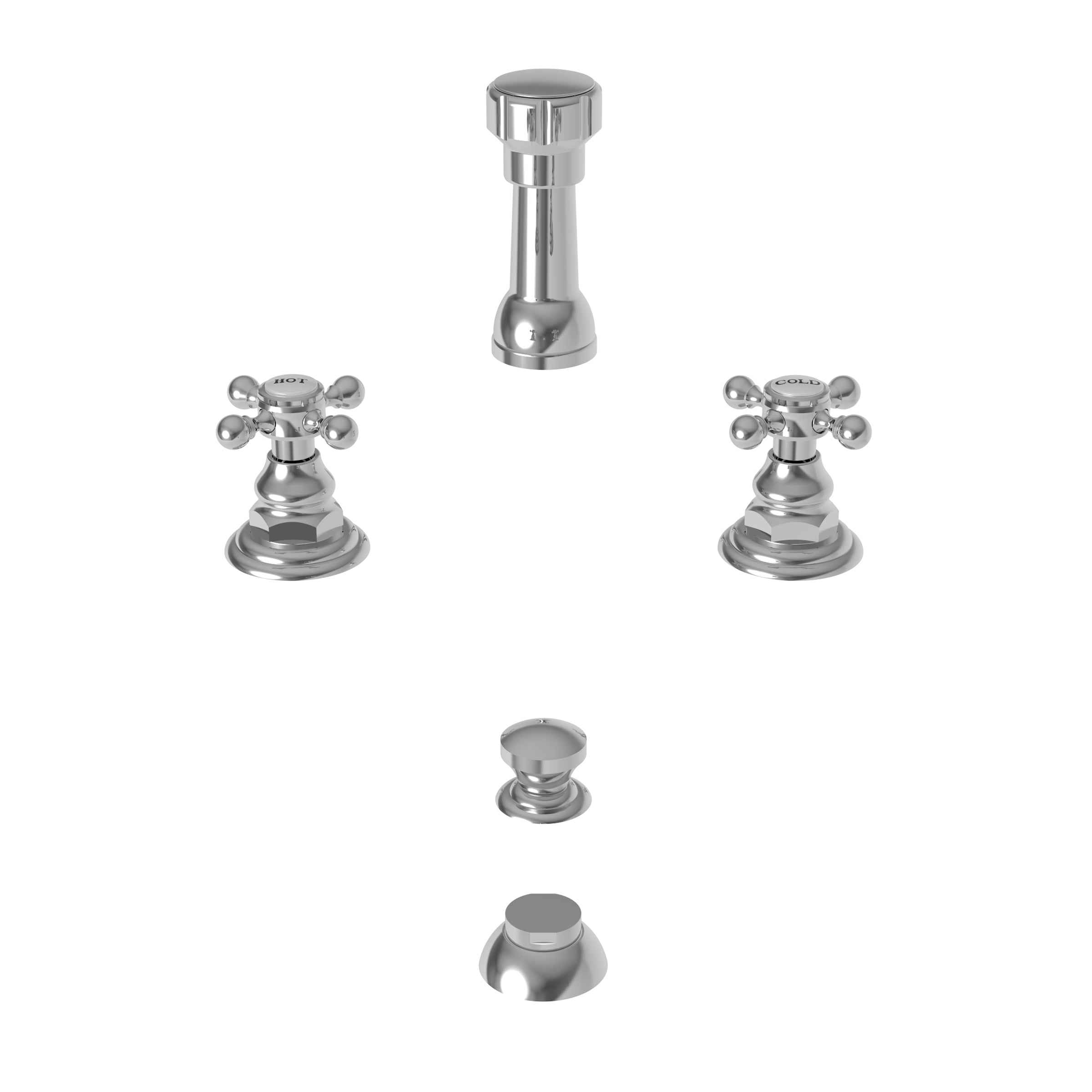 polished chrome bidet set
