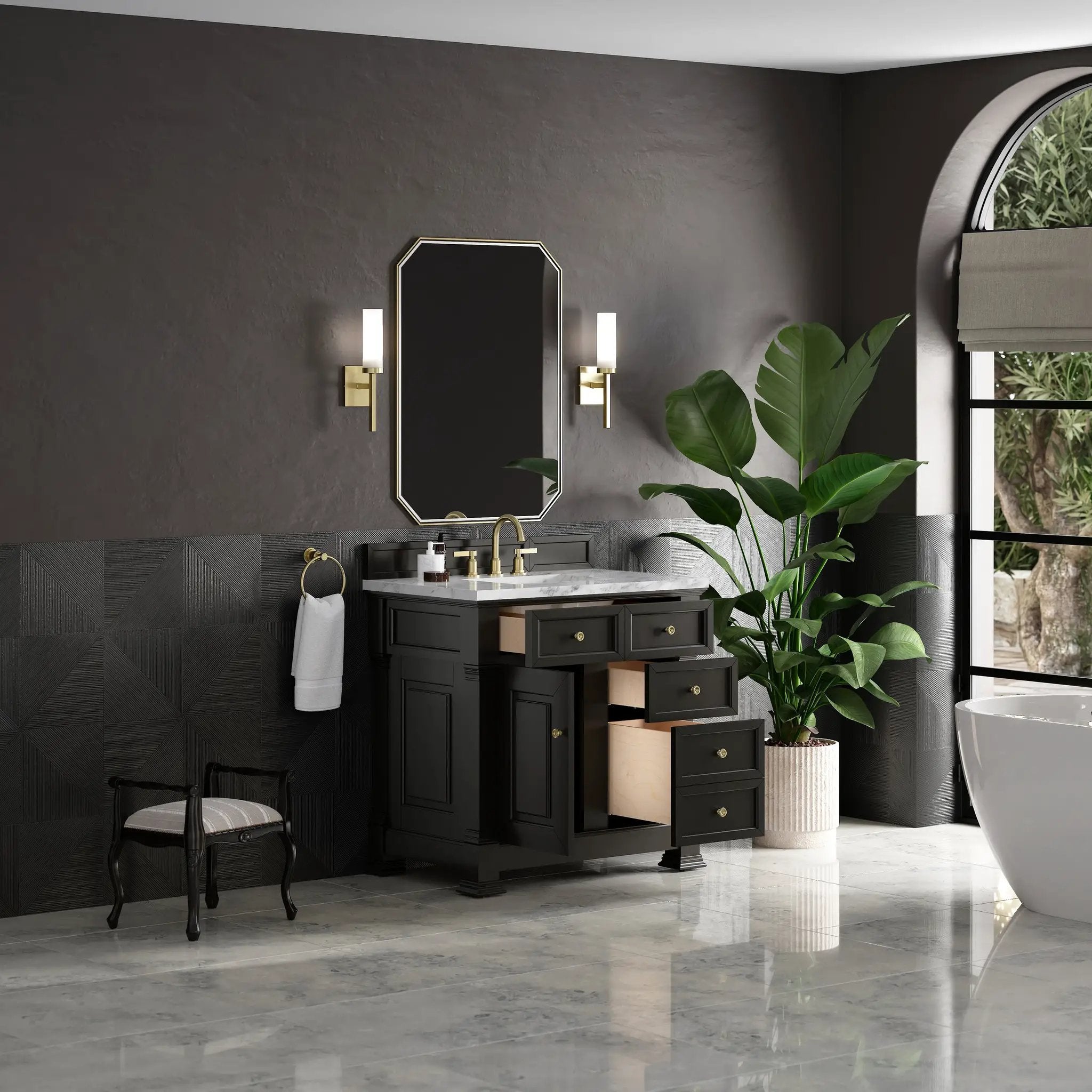 black onyx vanity