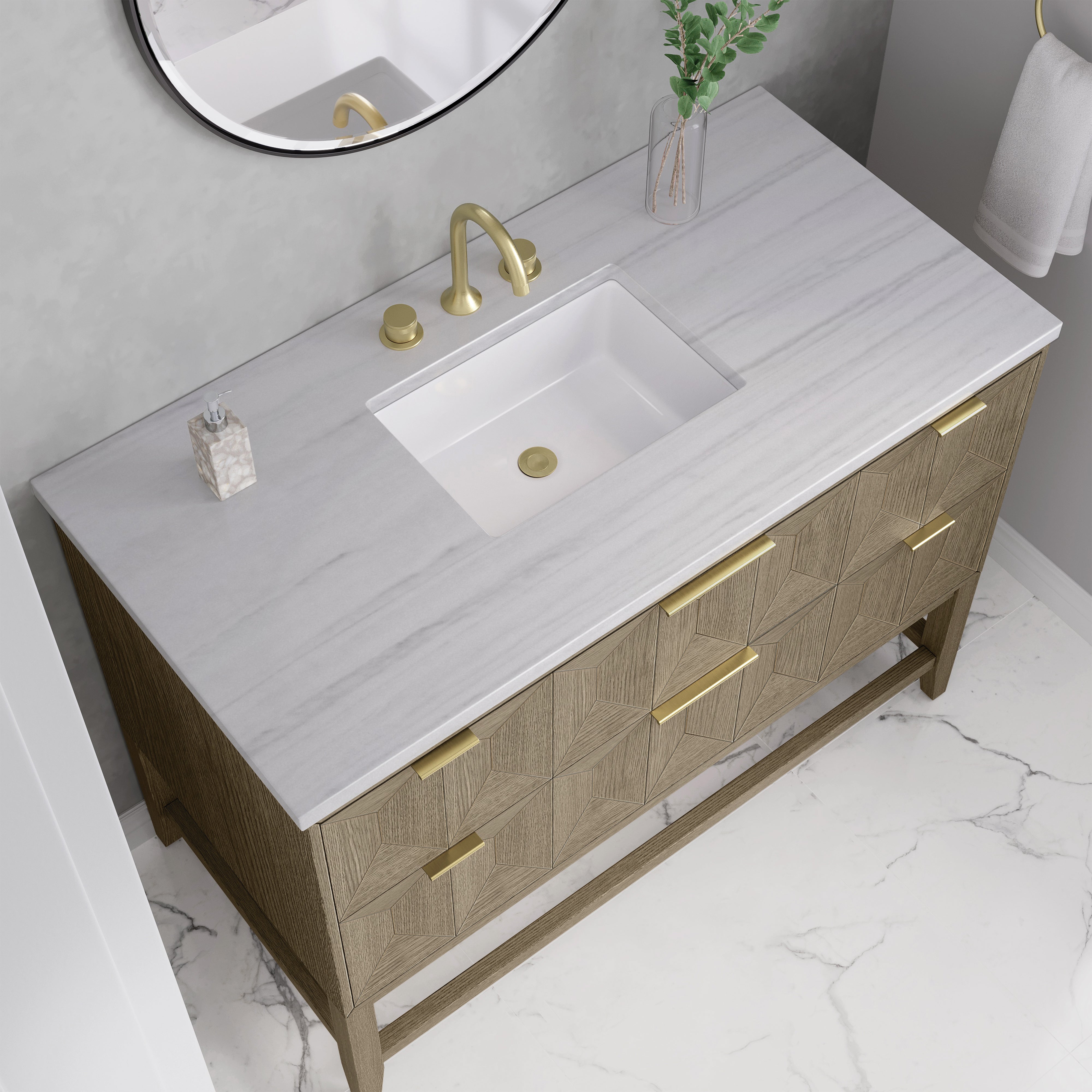 arctic fall solid surface top vanity