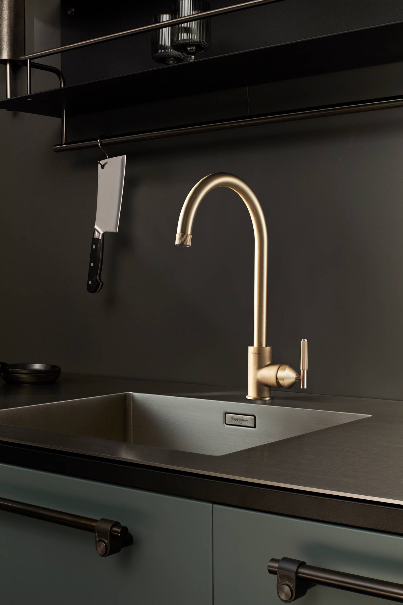 brass kitchen faucet