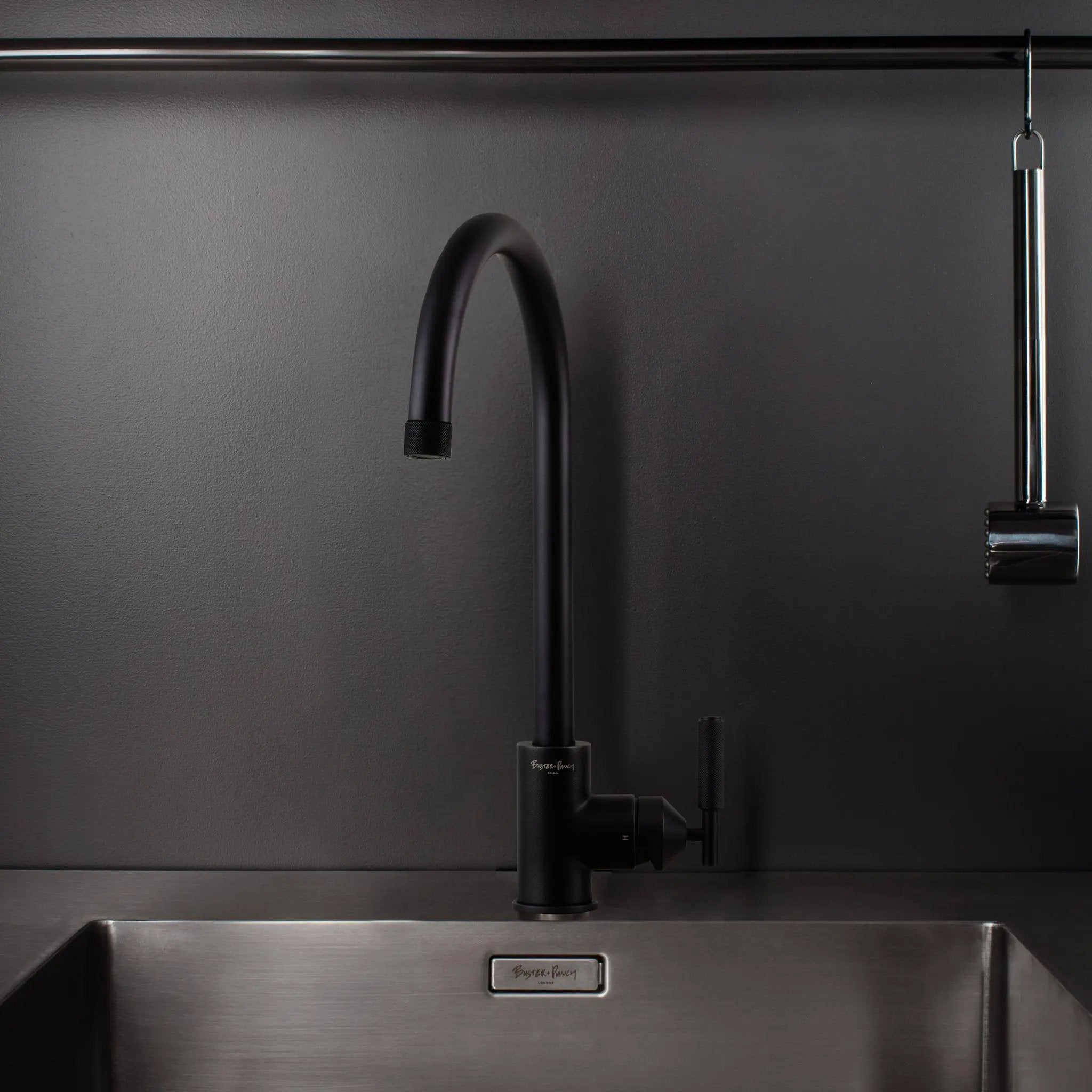 welders black kitchen faucet
