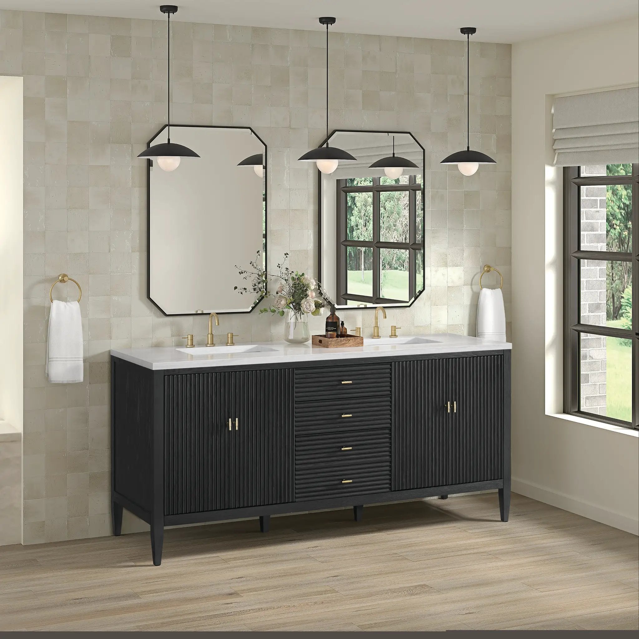carbon oak vanity
