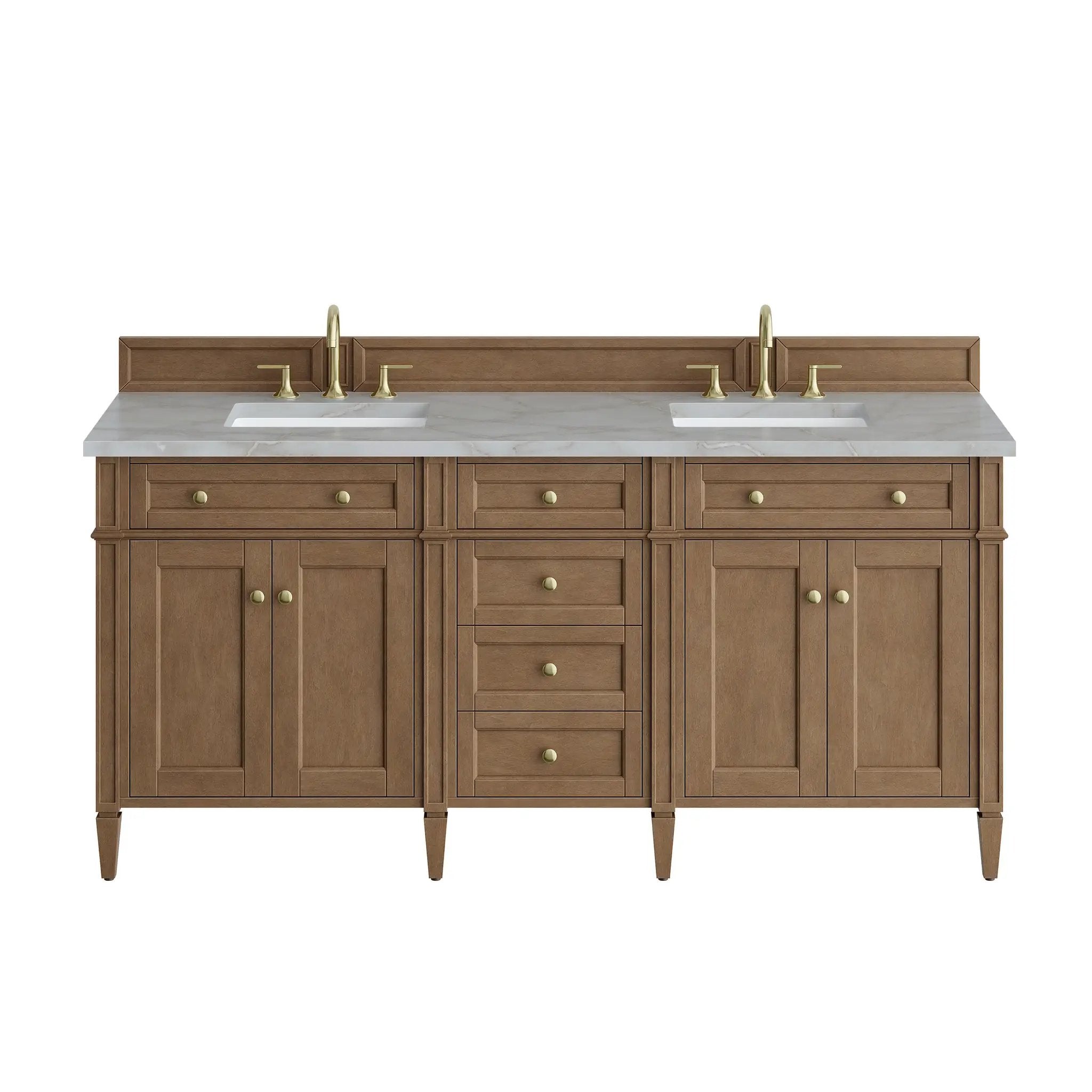 James Martin Brittany 72" Double Vanity Set - Pecan by James Martin Vanities
