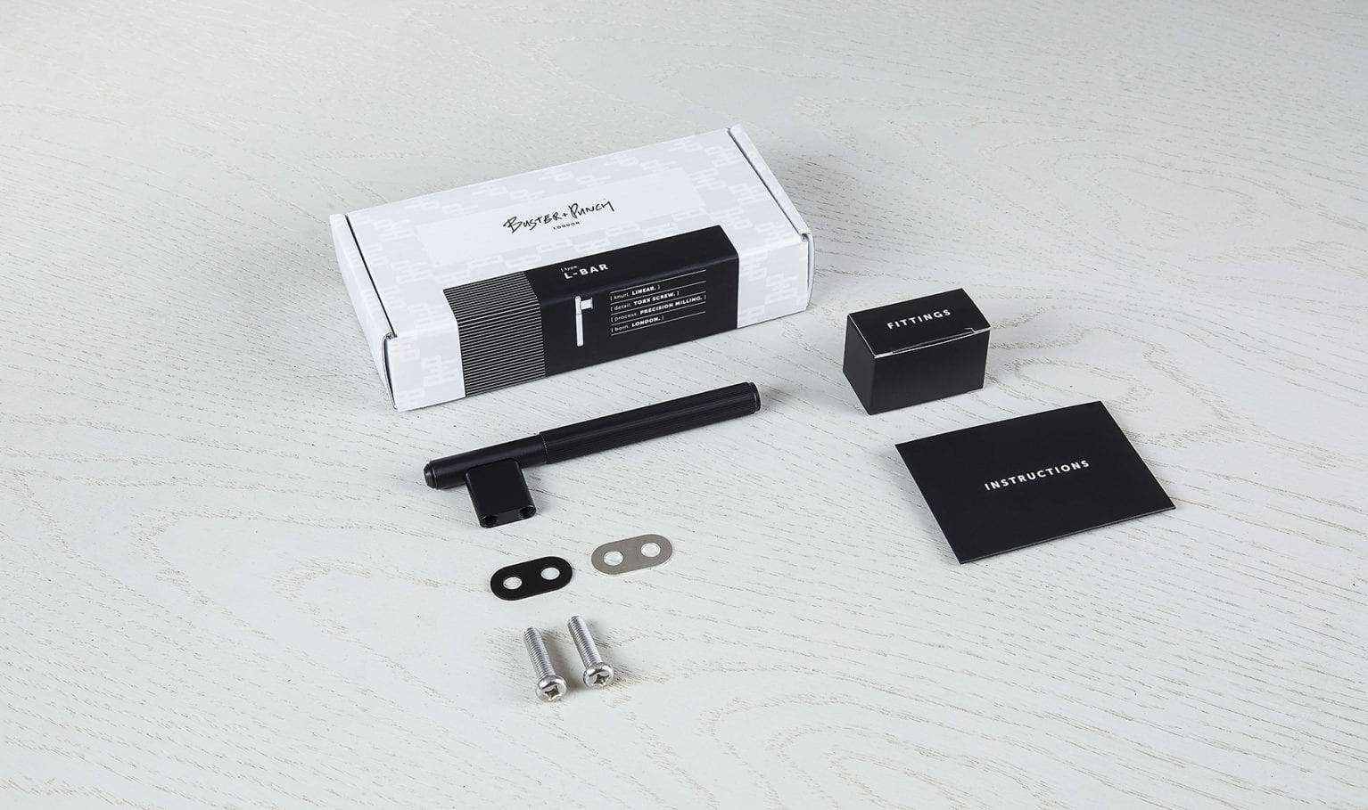 black cabinet handle