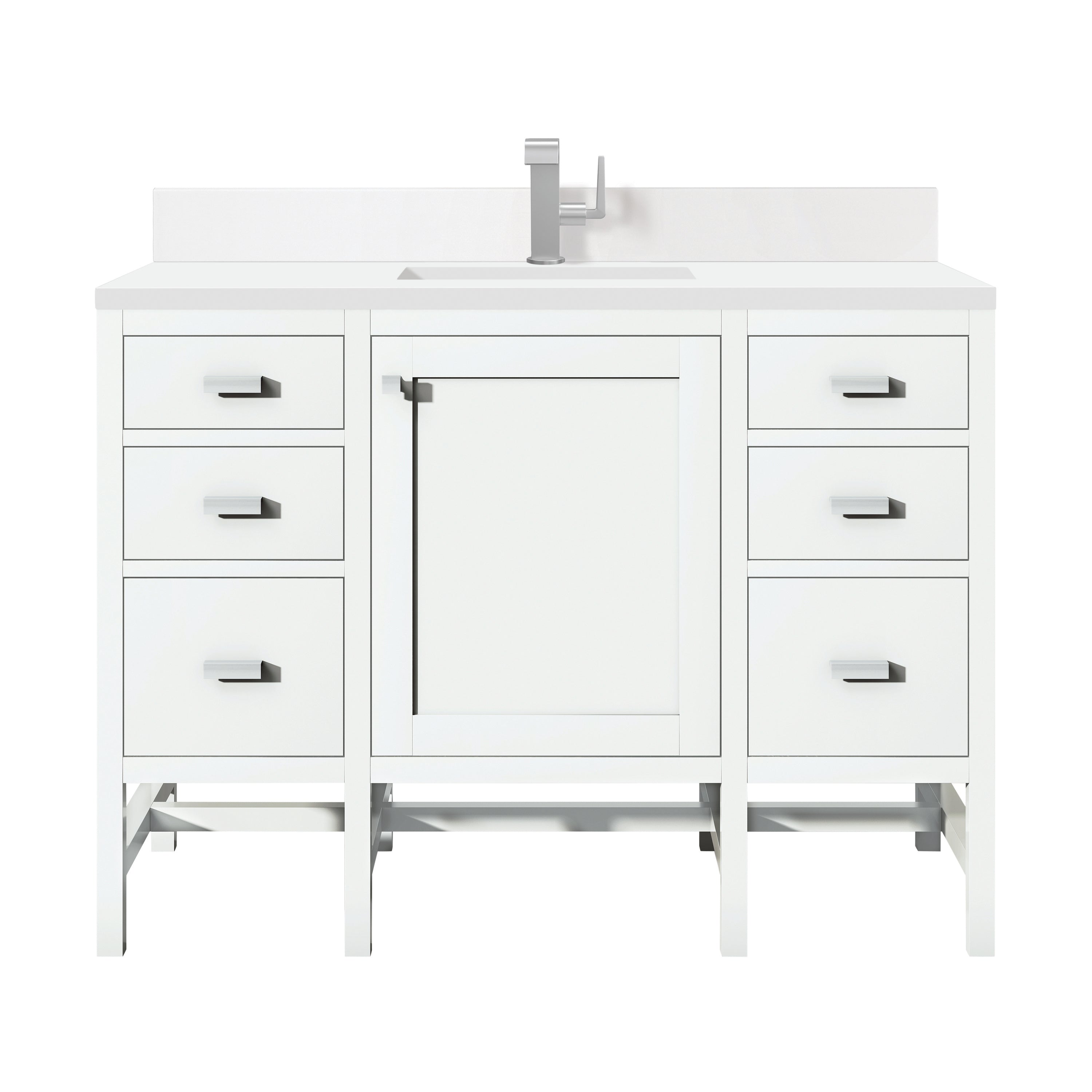 James Martin Vanities Addison 48" Single Vanity - Glossy White