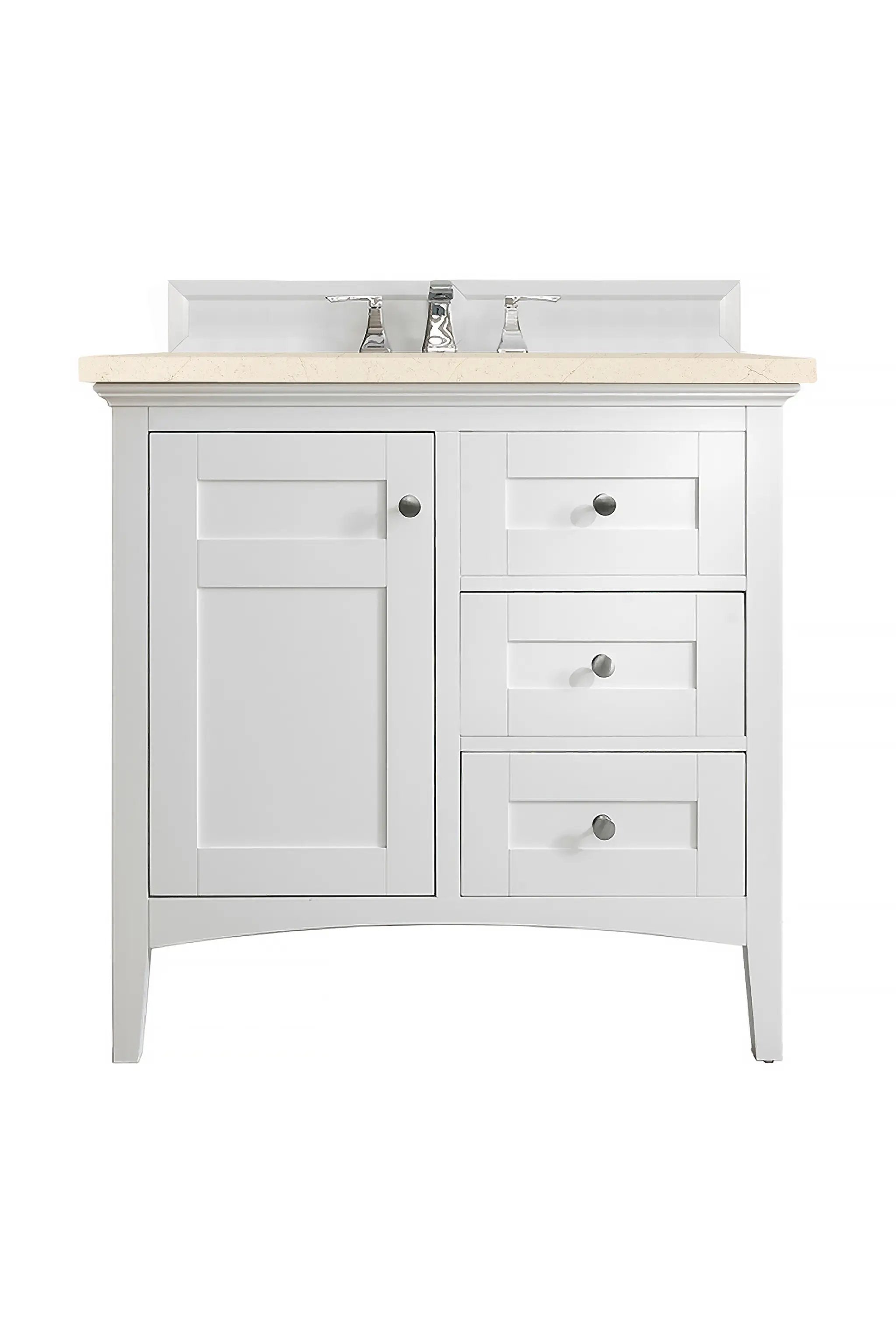 bright white vanity