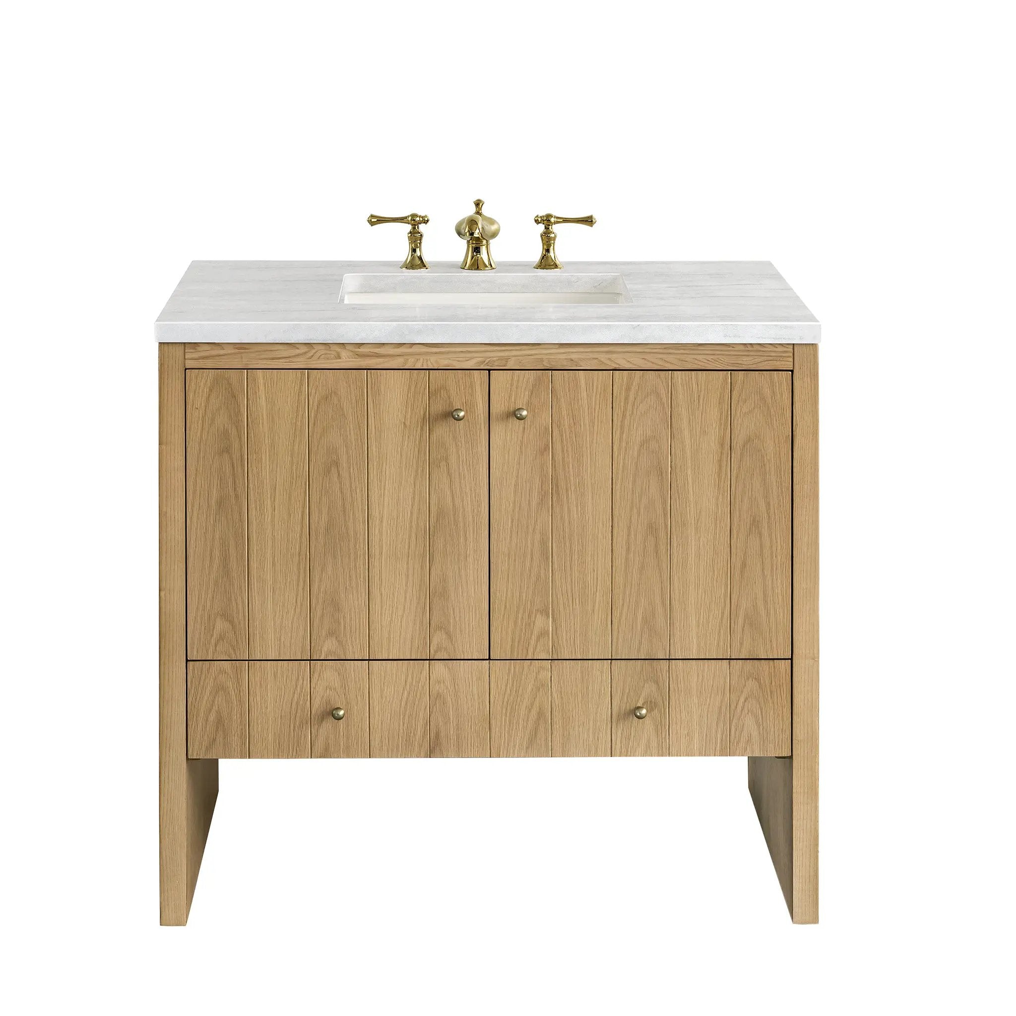 James Martin Hudson 36" Single Vanity Set - Light Natural Oak by James Martin Vanities