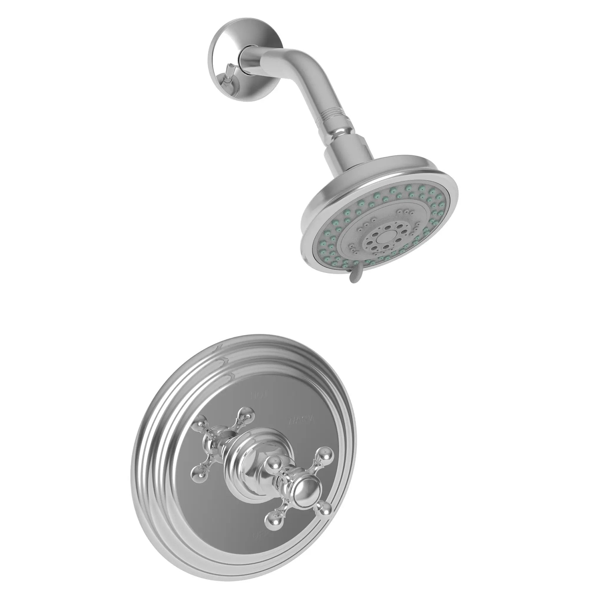 polished chrome shower trim