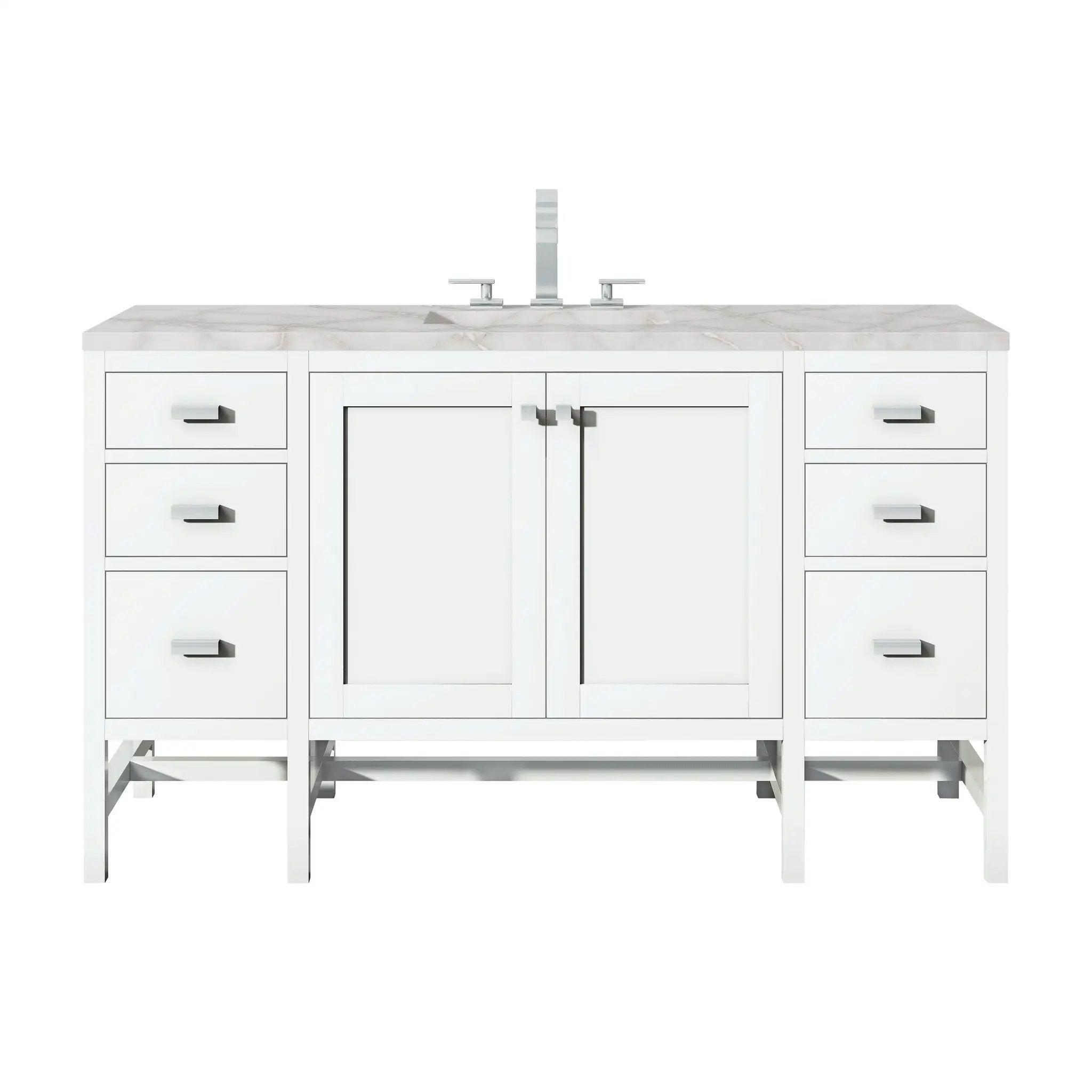 James Martin Addison 60" Single Vanity Set - Glossy White by James Martin Vanities