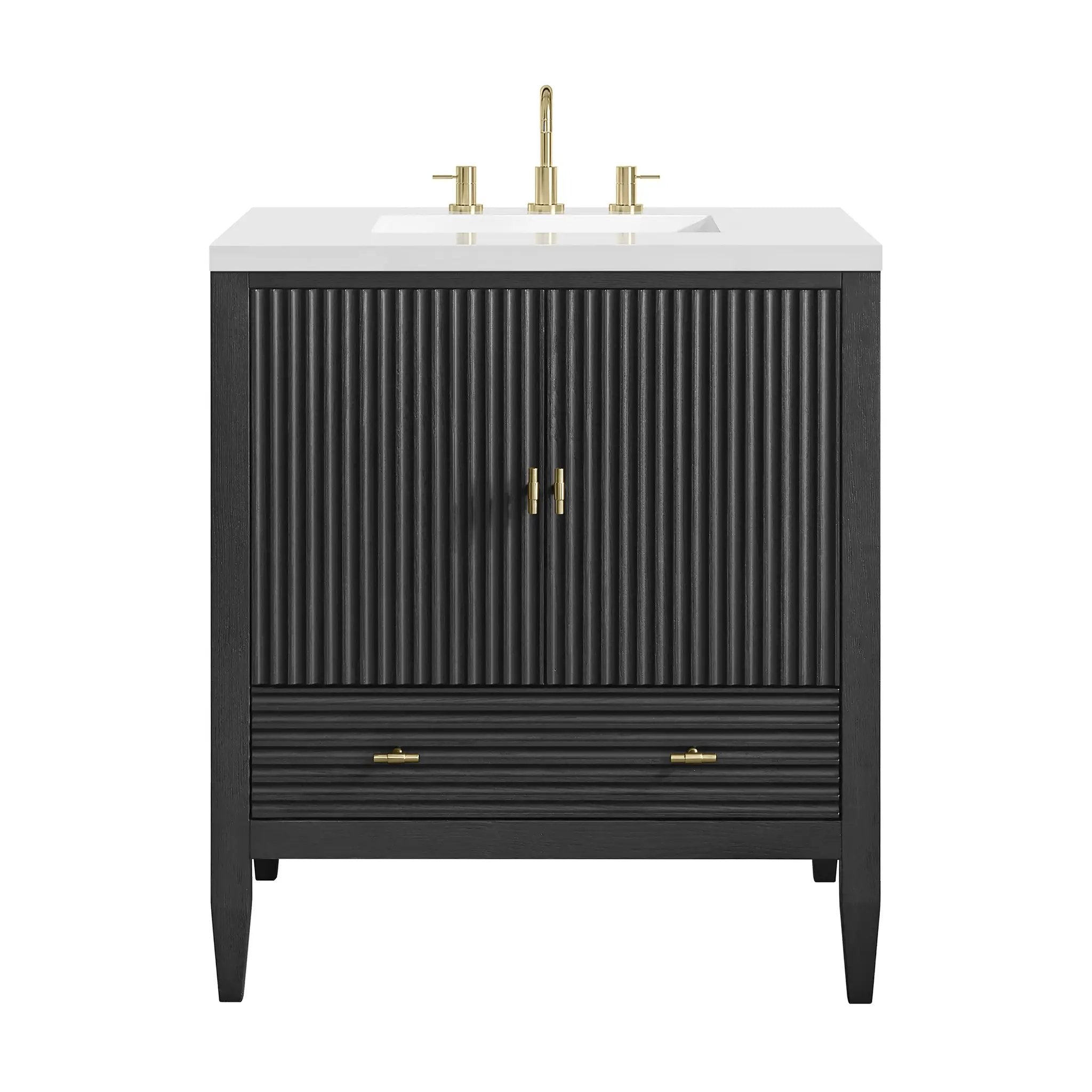 James Martin Myrrin 30" Single Vanity Set - Carbon Oak by James Martin Vanities