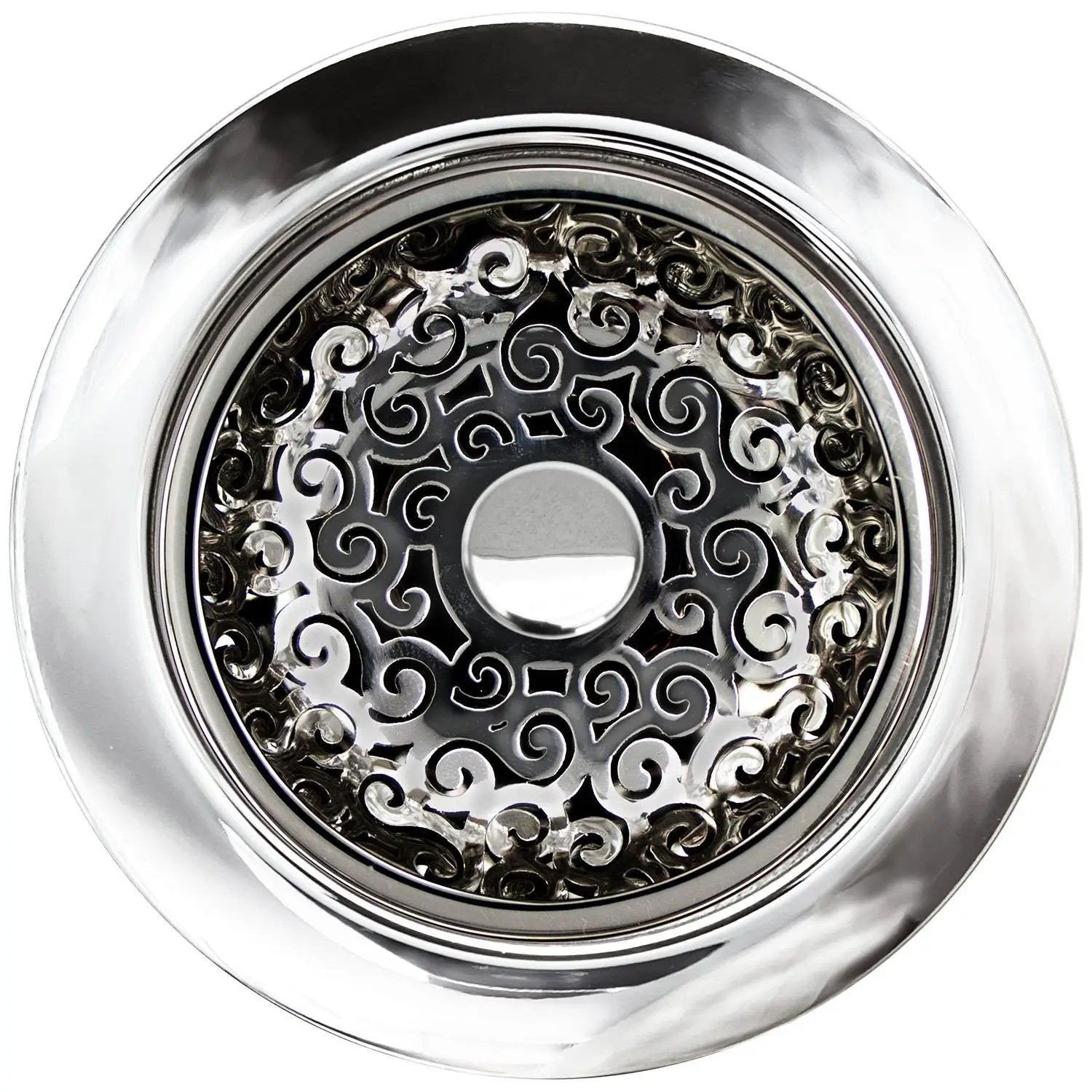 Linkasink Swirl Disposal Flange Without Overflow and with Stopper 3.5" by Linkasink