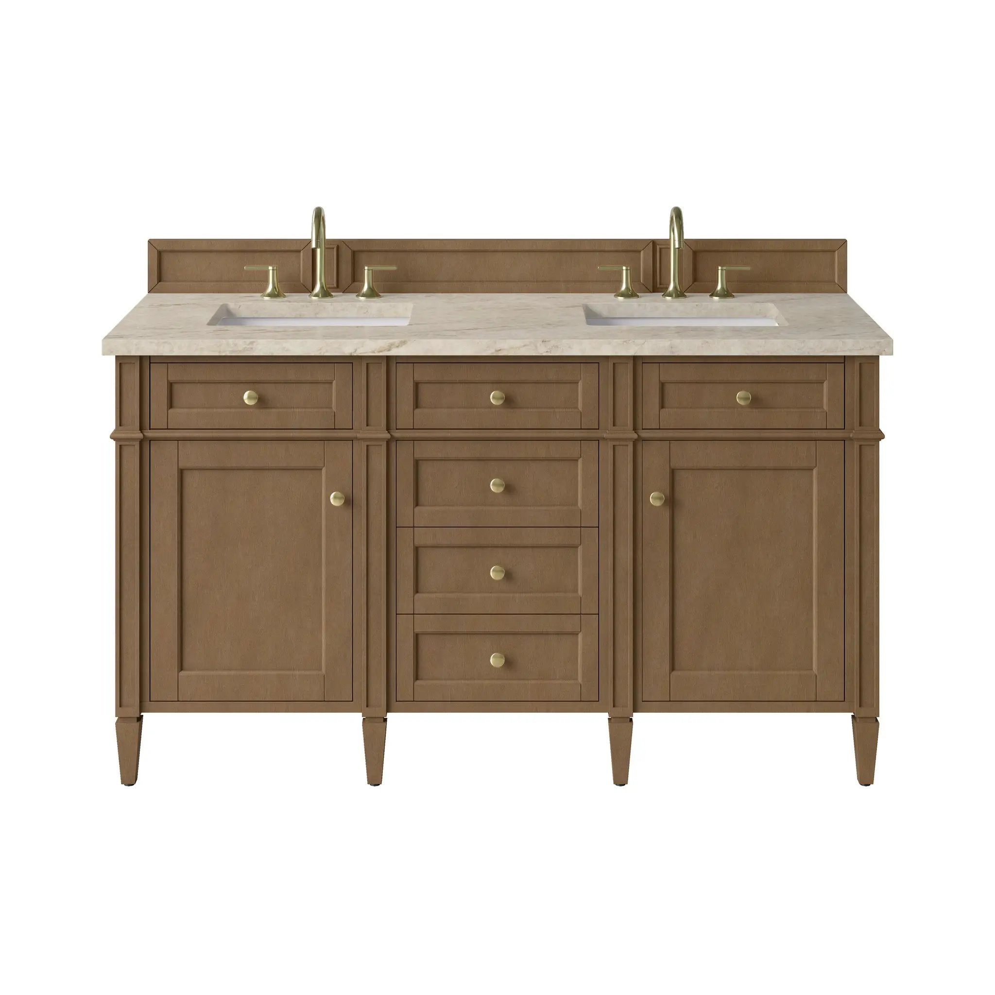 James Martin Brittany 60" Double Vanity Set - Pecan by James Martin Vanities