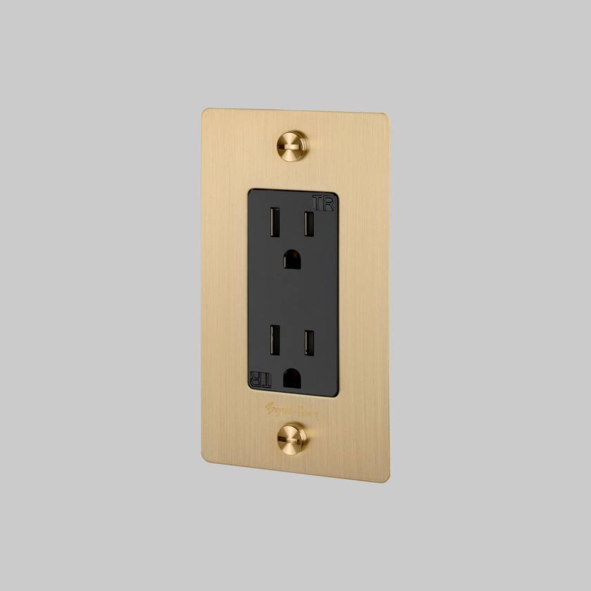Buster + Punch 1G Duplex Outlet with Logo by Buster + Punch