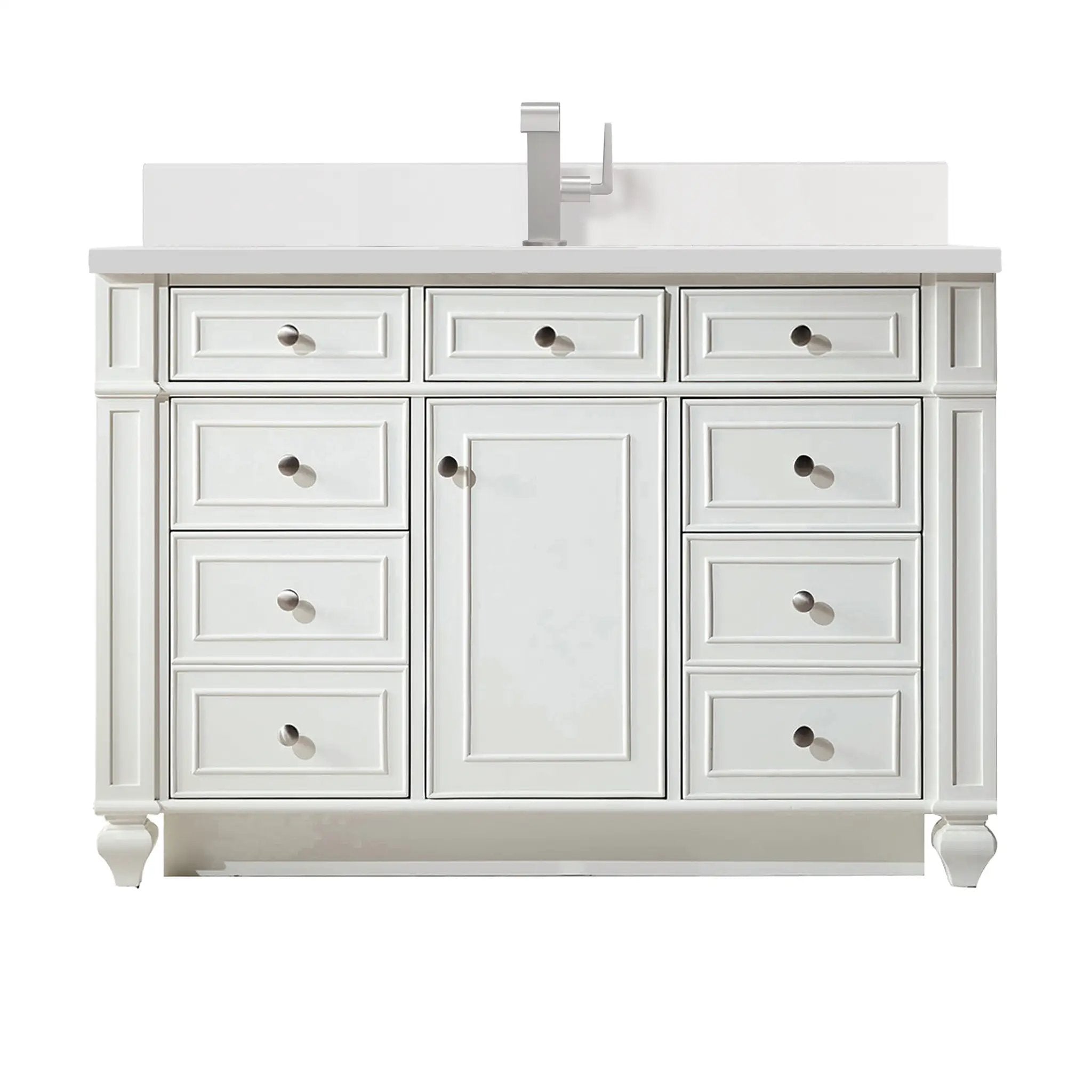 bright white vanity