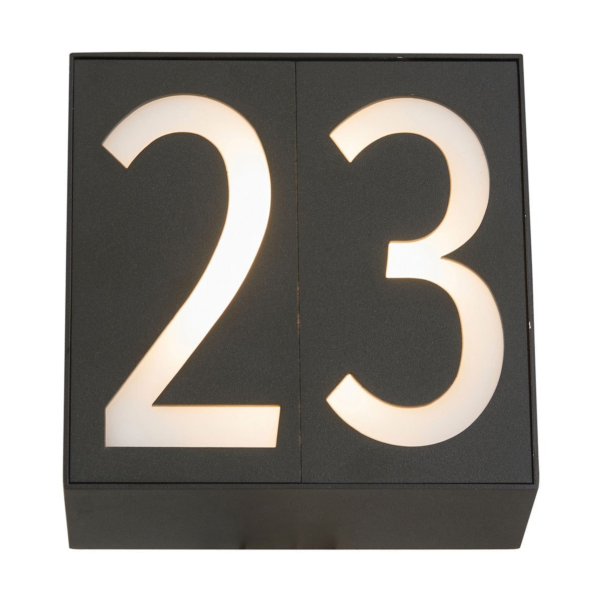 matte black number light