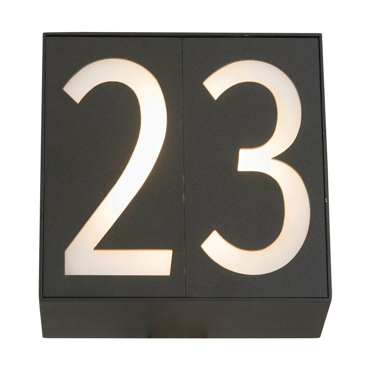 matte black number light