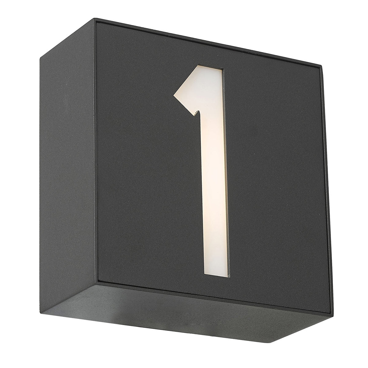 matte black number light