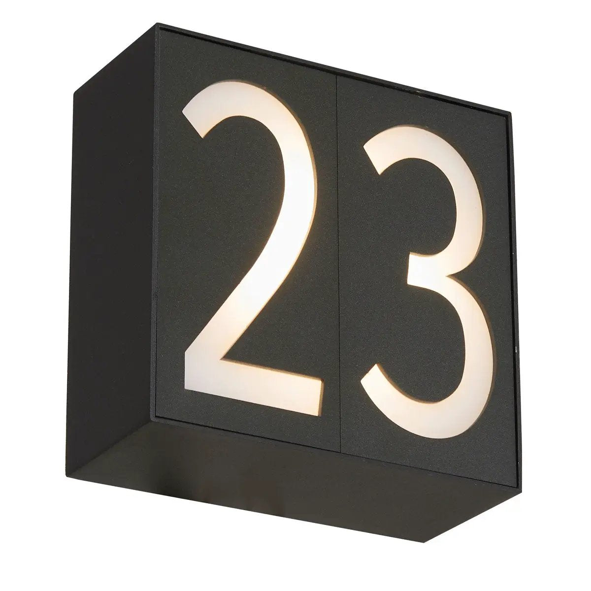 matte black number light