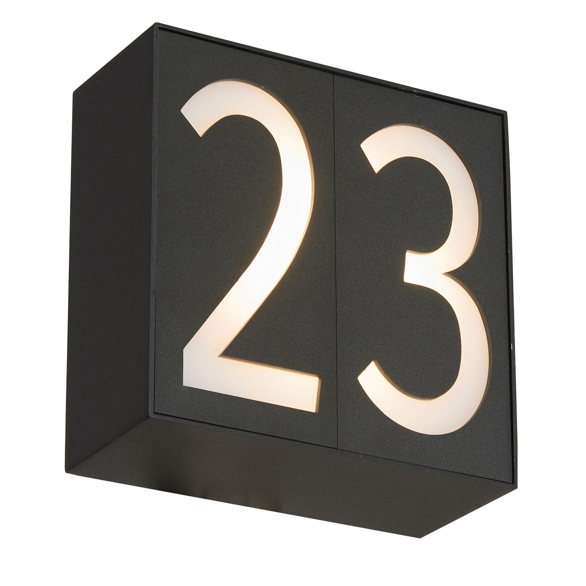 matte black number light