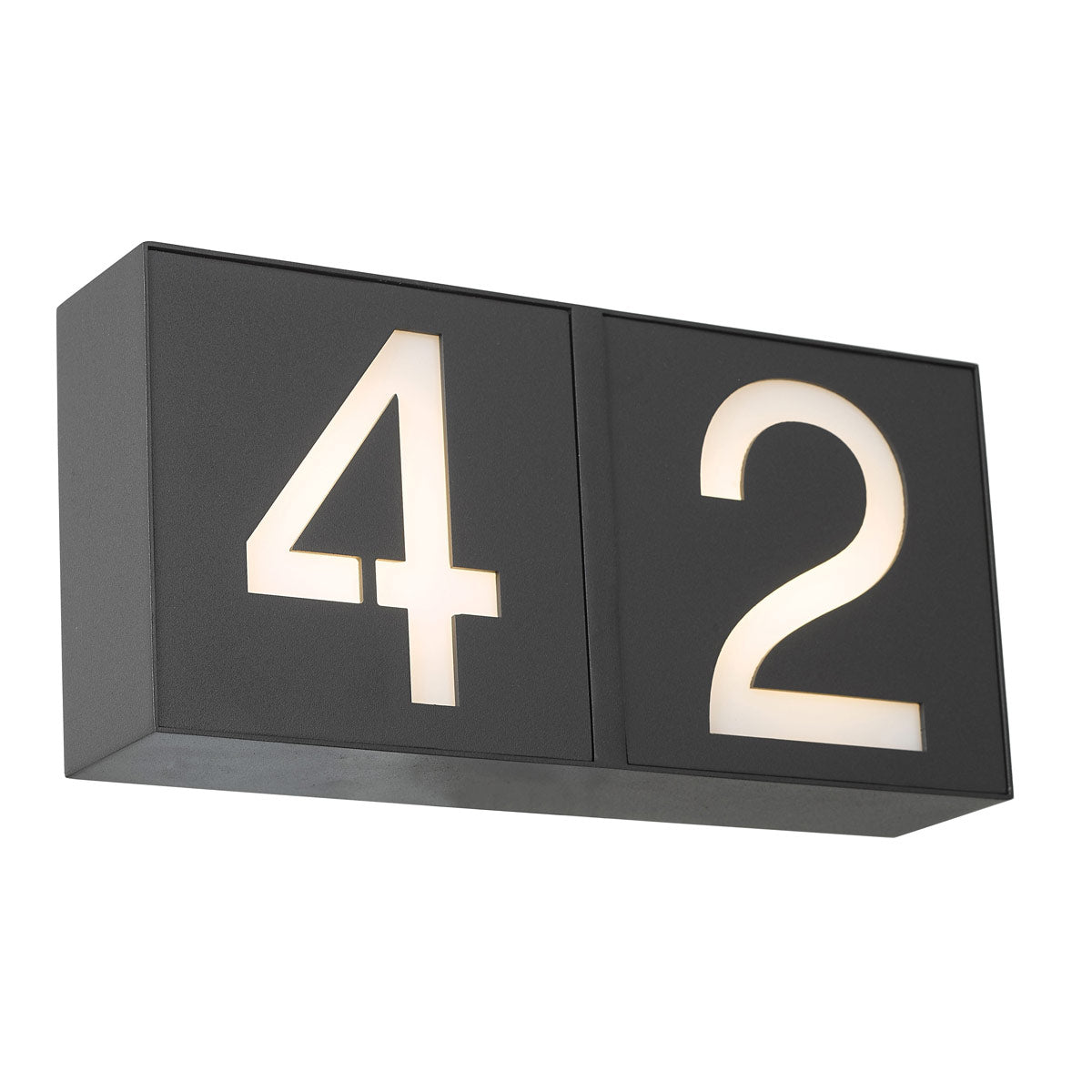 matte black number light