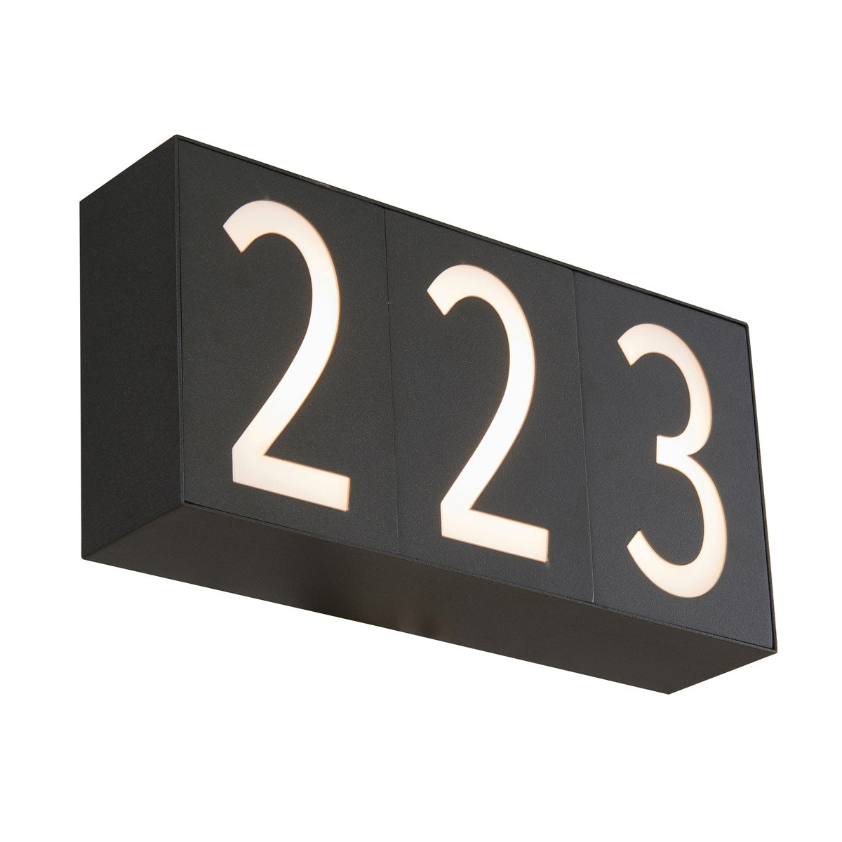 matte black number light