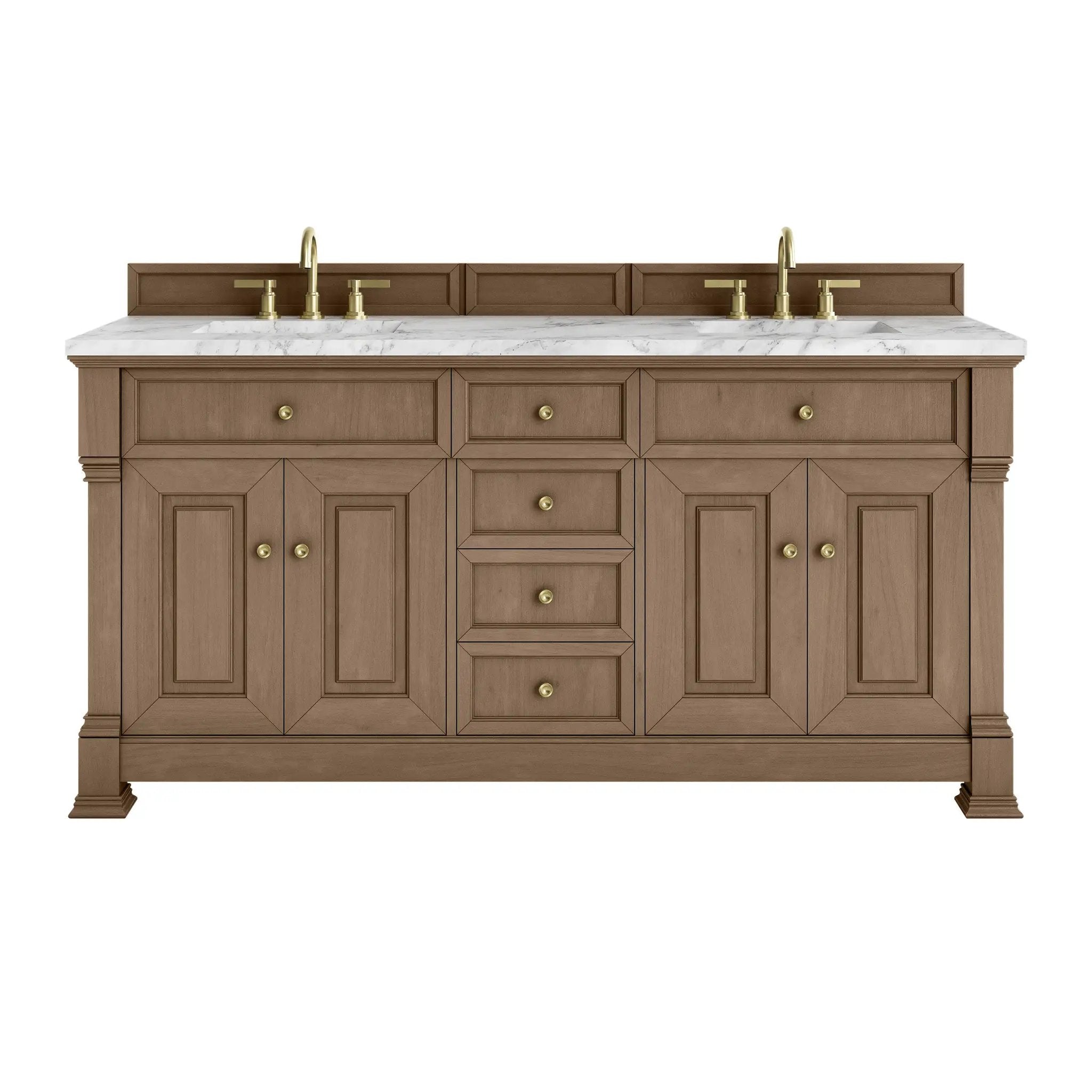 James Martin Brookfield 72" Double Vanity Set - Pecan by James Martin Vanities