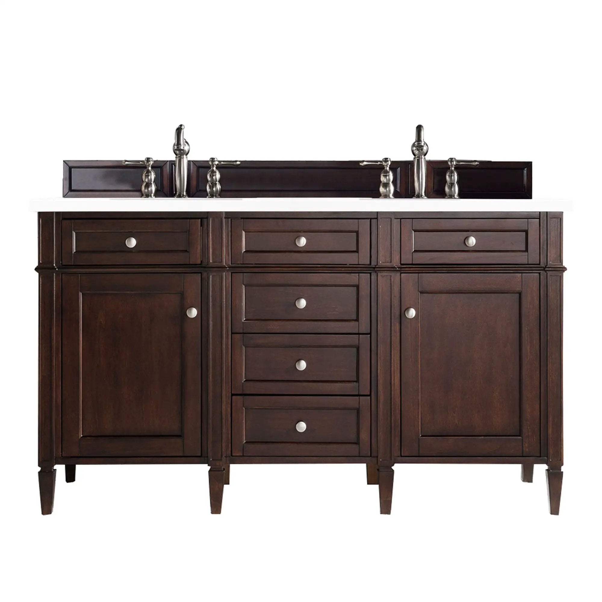 James Martin Brittany 60" Double Vanity Set - Burnished Mahogany by James Martin Vanities