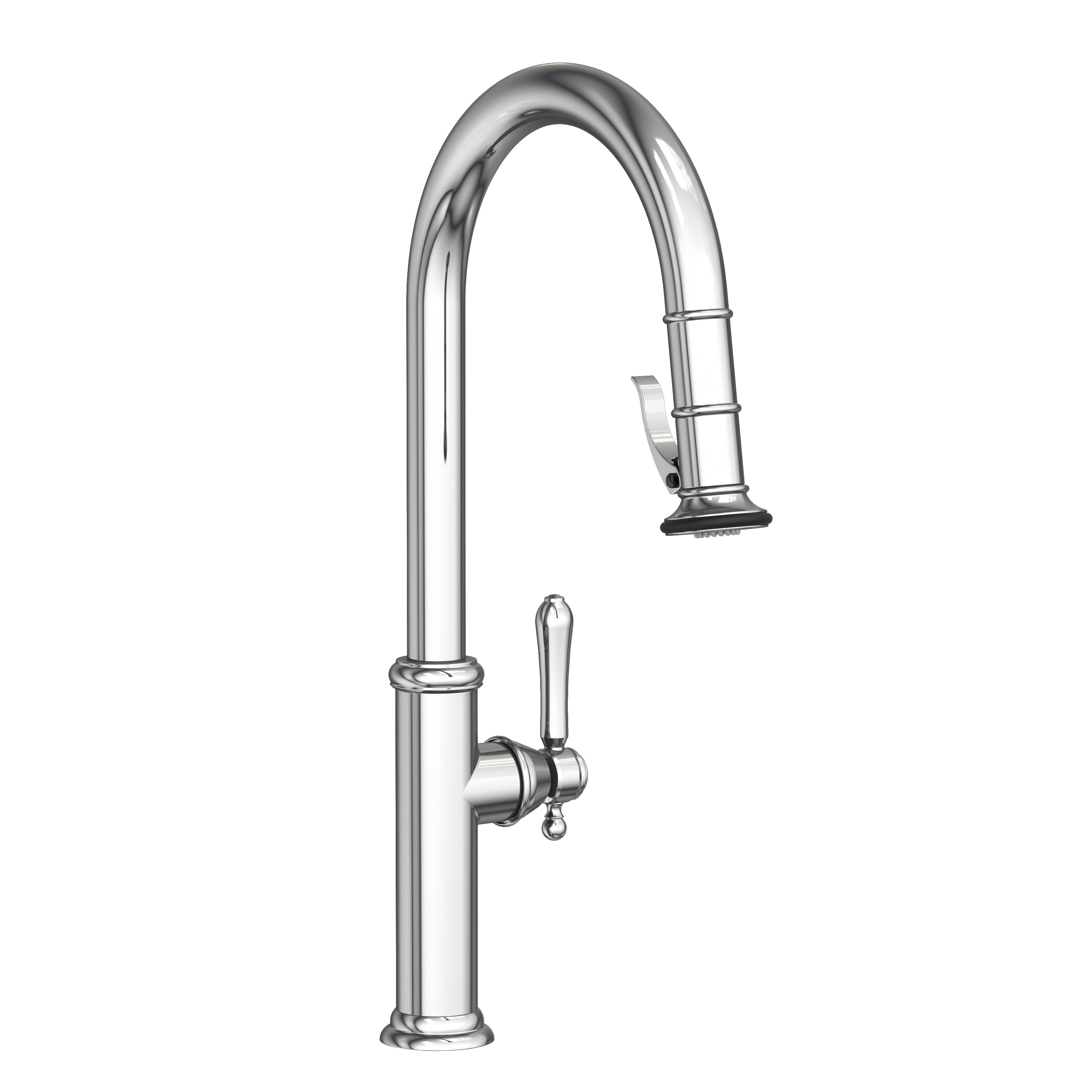 polished chrome kitchen faucet