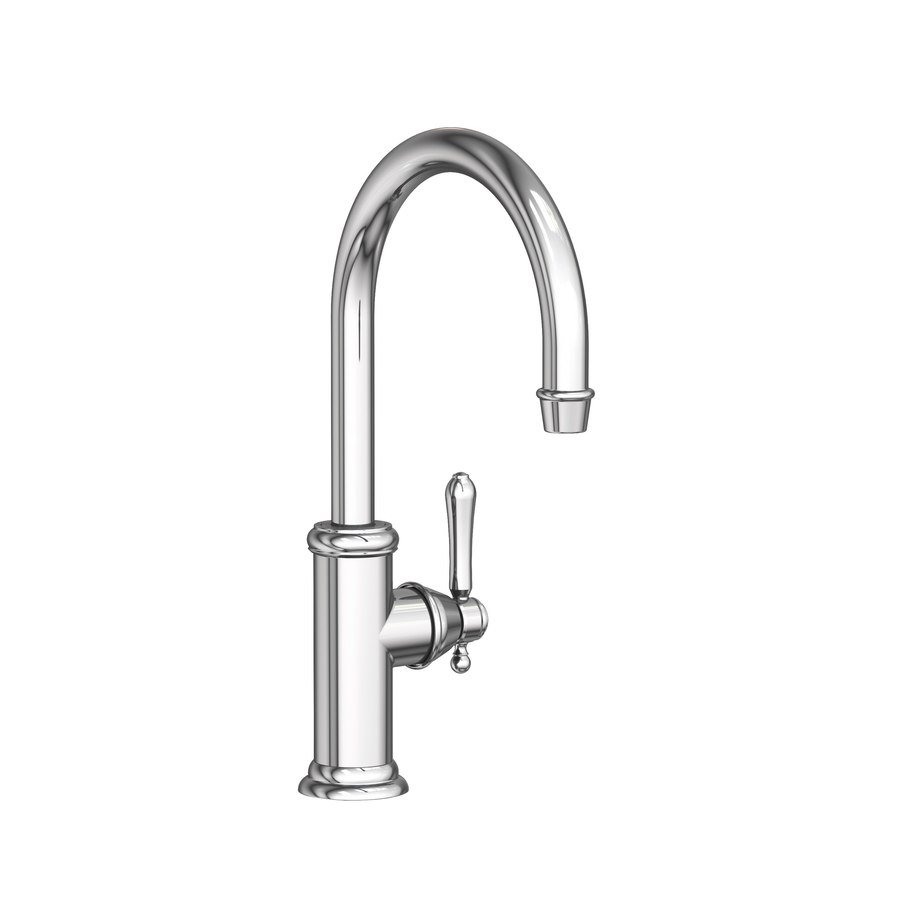 polished chrome kitchen faucet