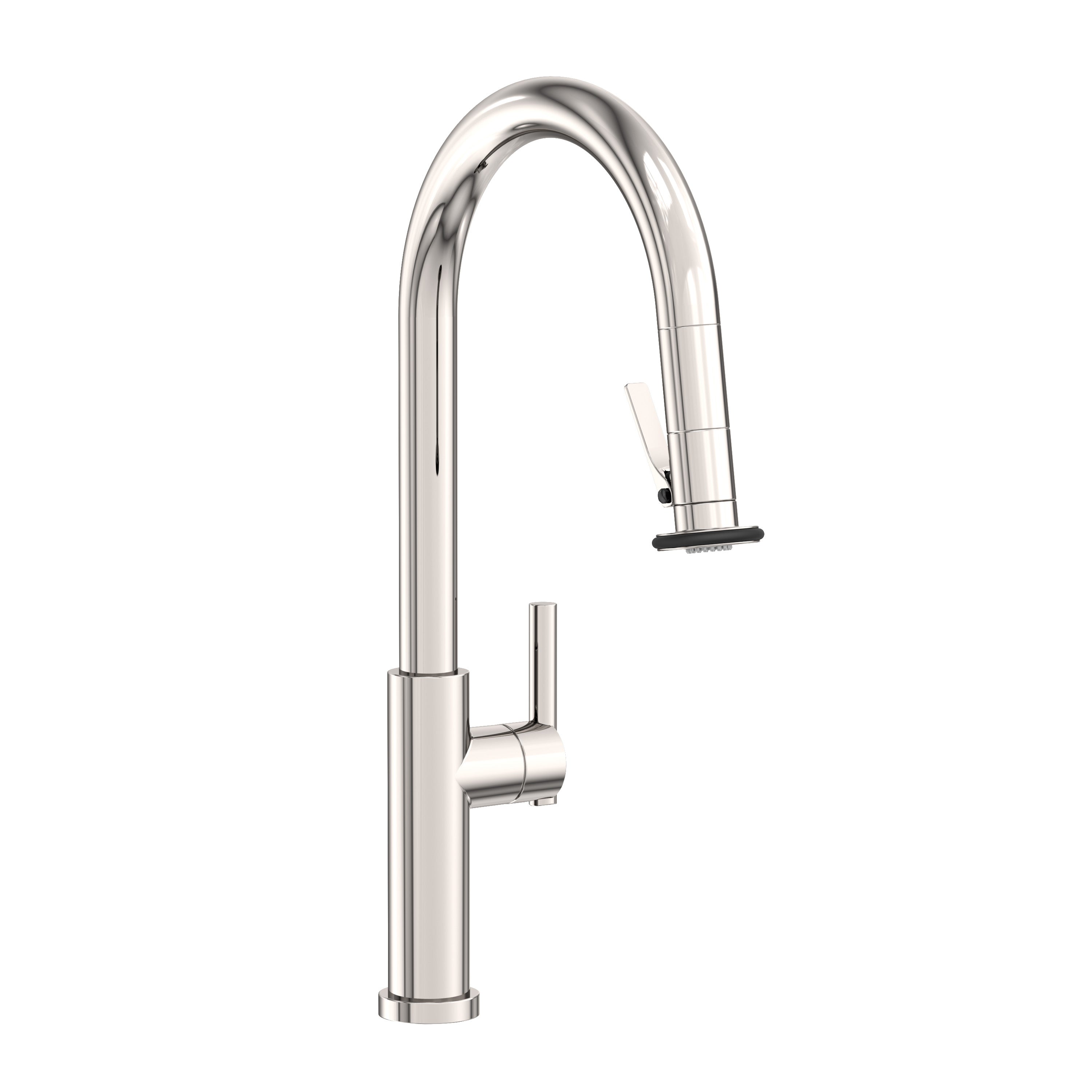 Newport Brass East Linear Pull-Down Kitchen Faucet with Lever Controled Spray