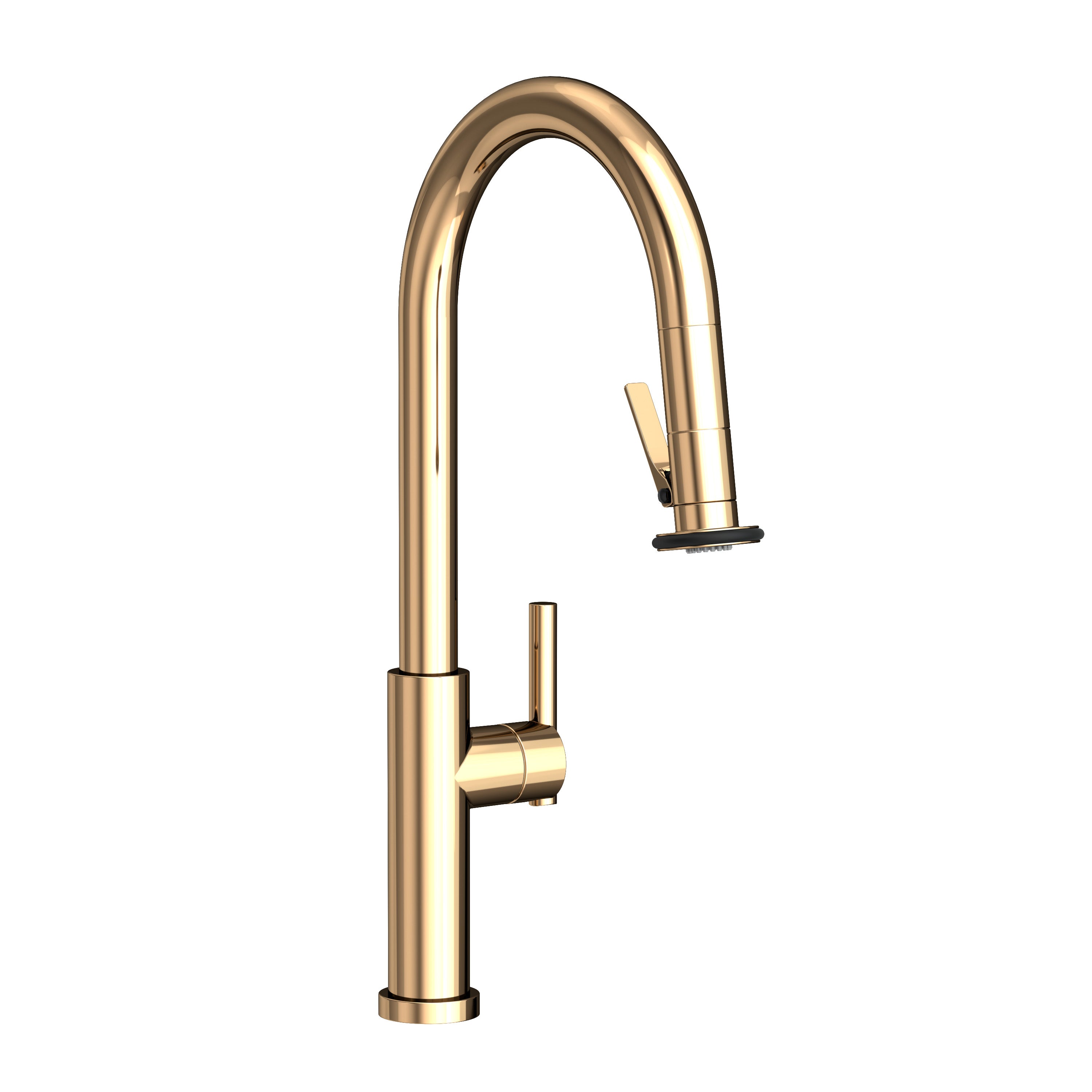 Newport Brass East Linear Pull-Down Kitchen Faucet with Lever Controled Spray