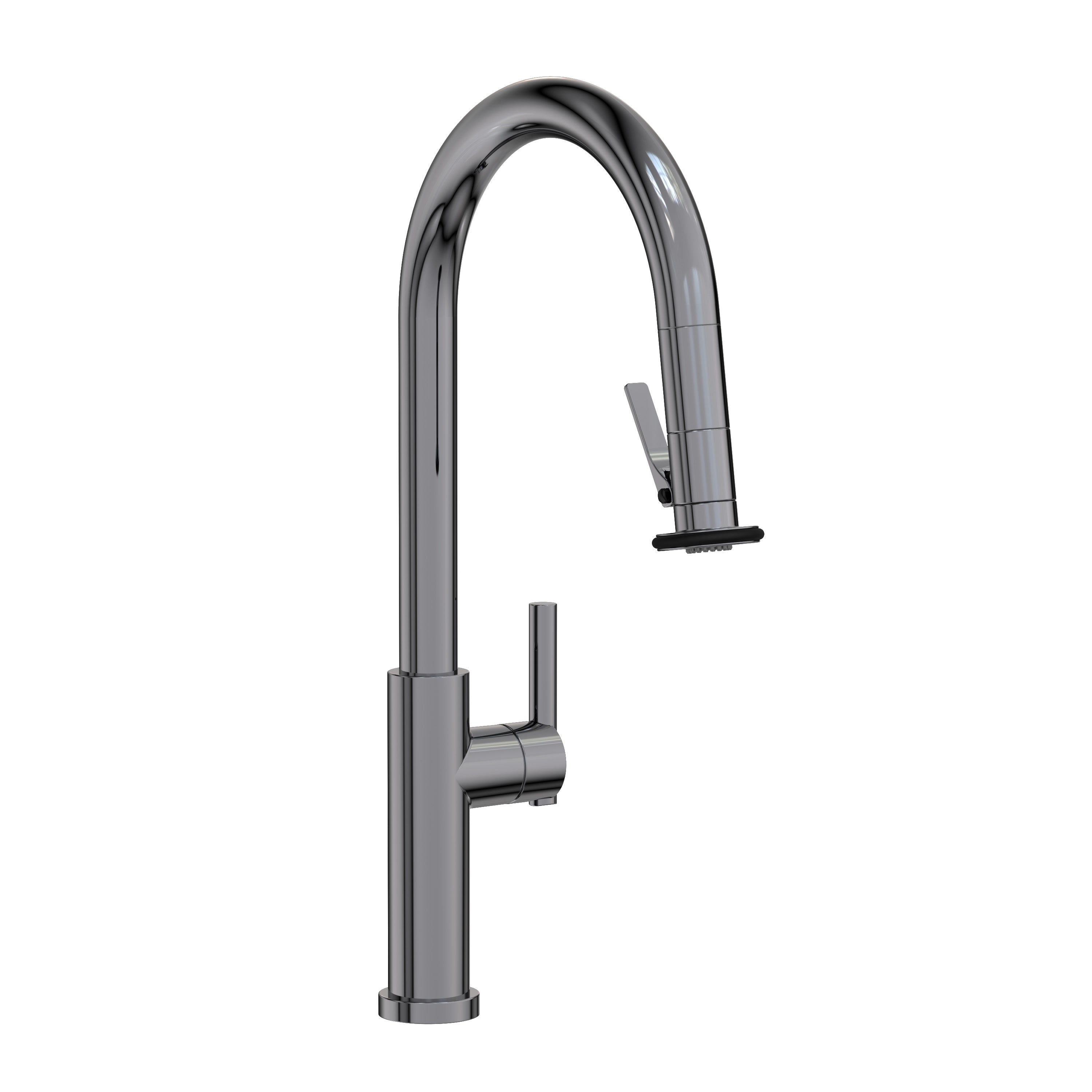 Newport Brass East Linear Pull-Down Kitchen Faucet with Lever Controled Spray