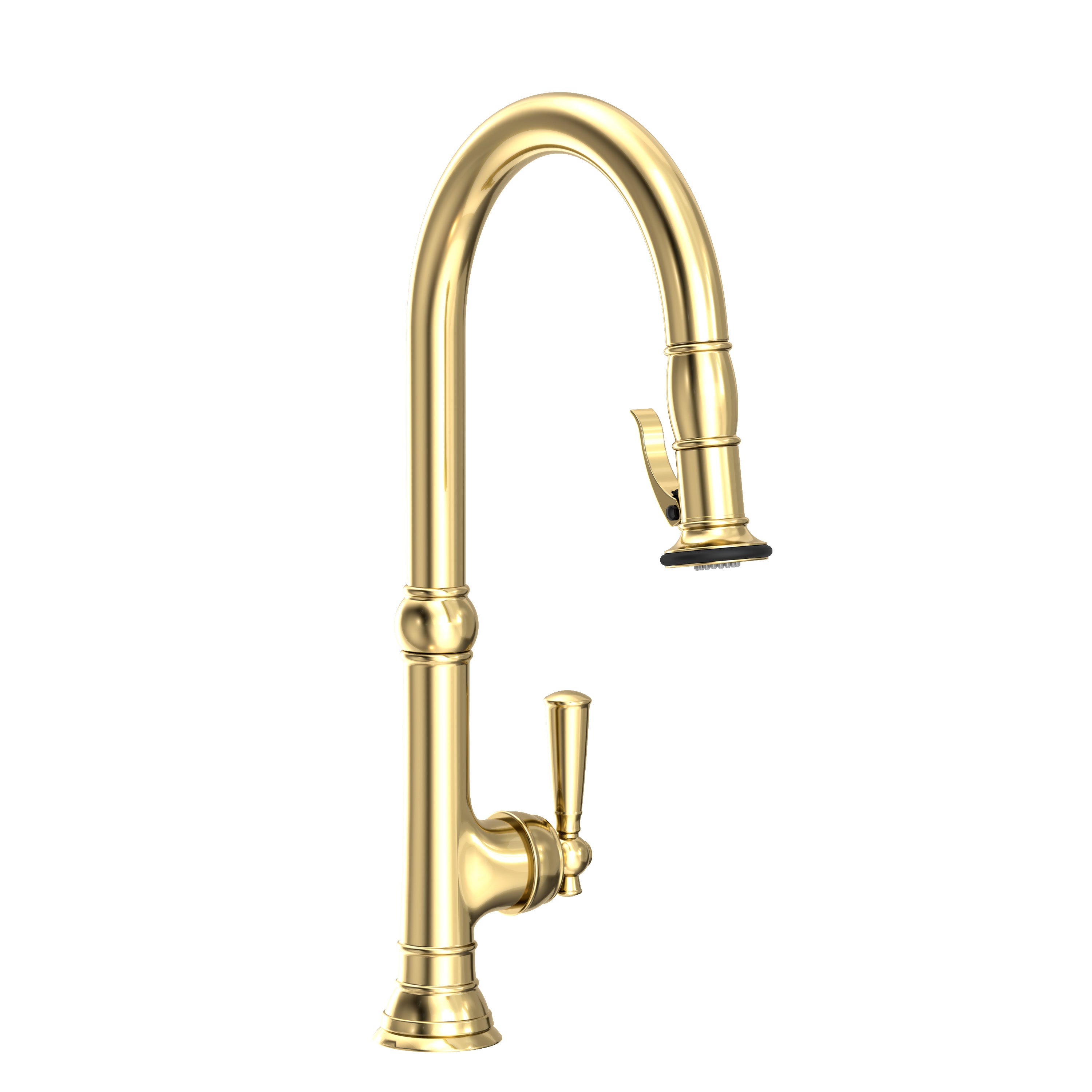 Newport Brass Jacobean Pull-Down Kitchen Faucet with Lever Controled Spray