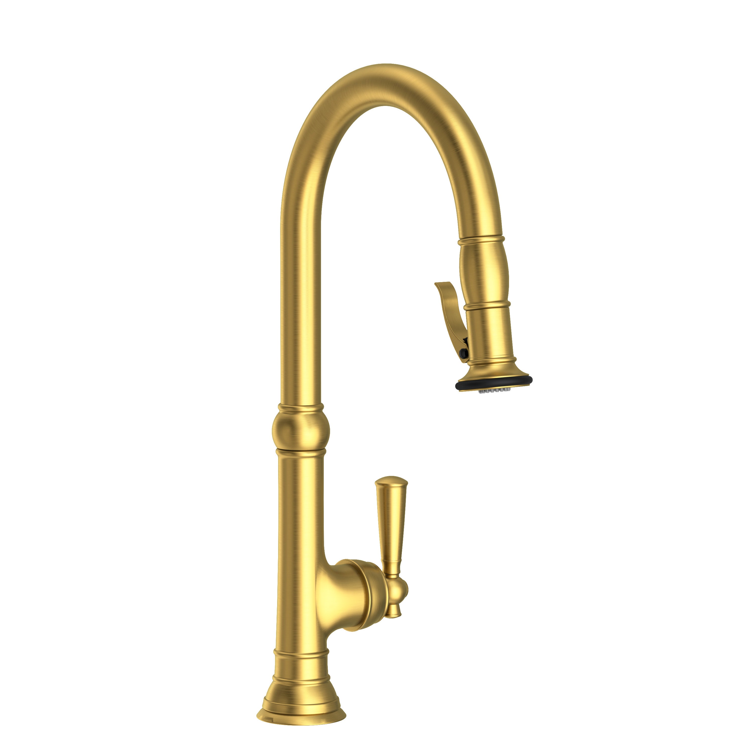Newport Brass Jacobean Pull-Down Kitchen Faucet with Lever Controled Spray