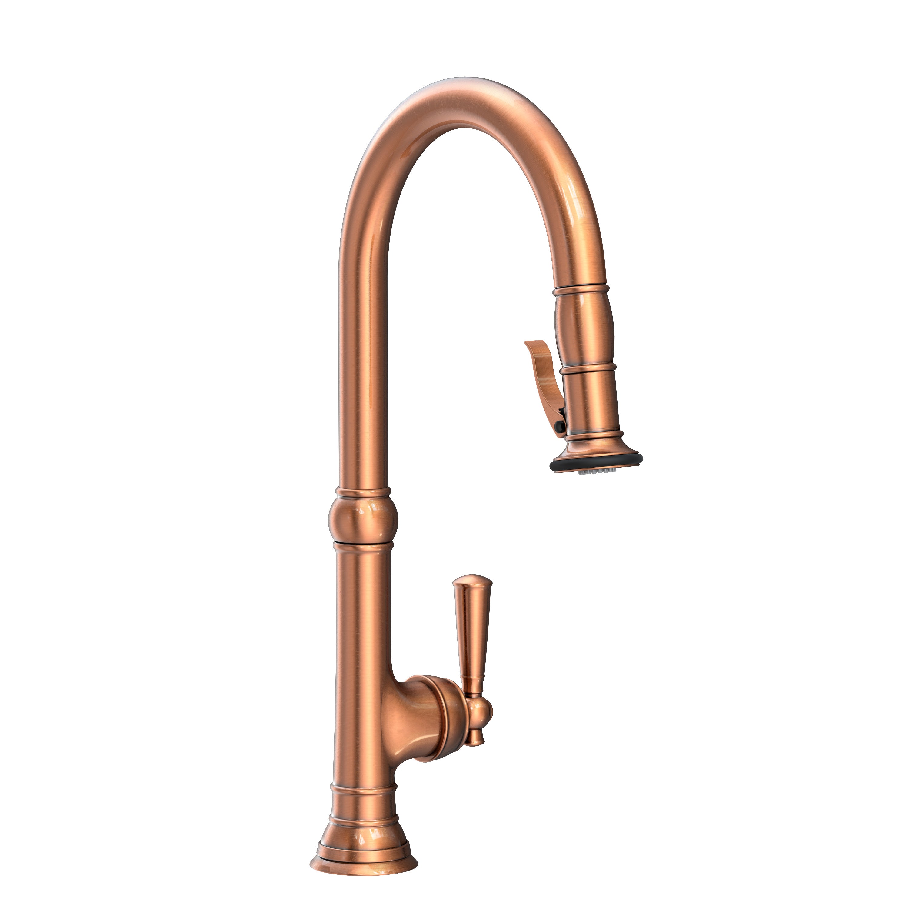 Newport Brass Jacobean Pull-Down Kitchen Faucet with Lever Controled Spray