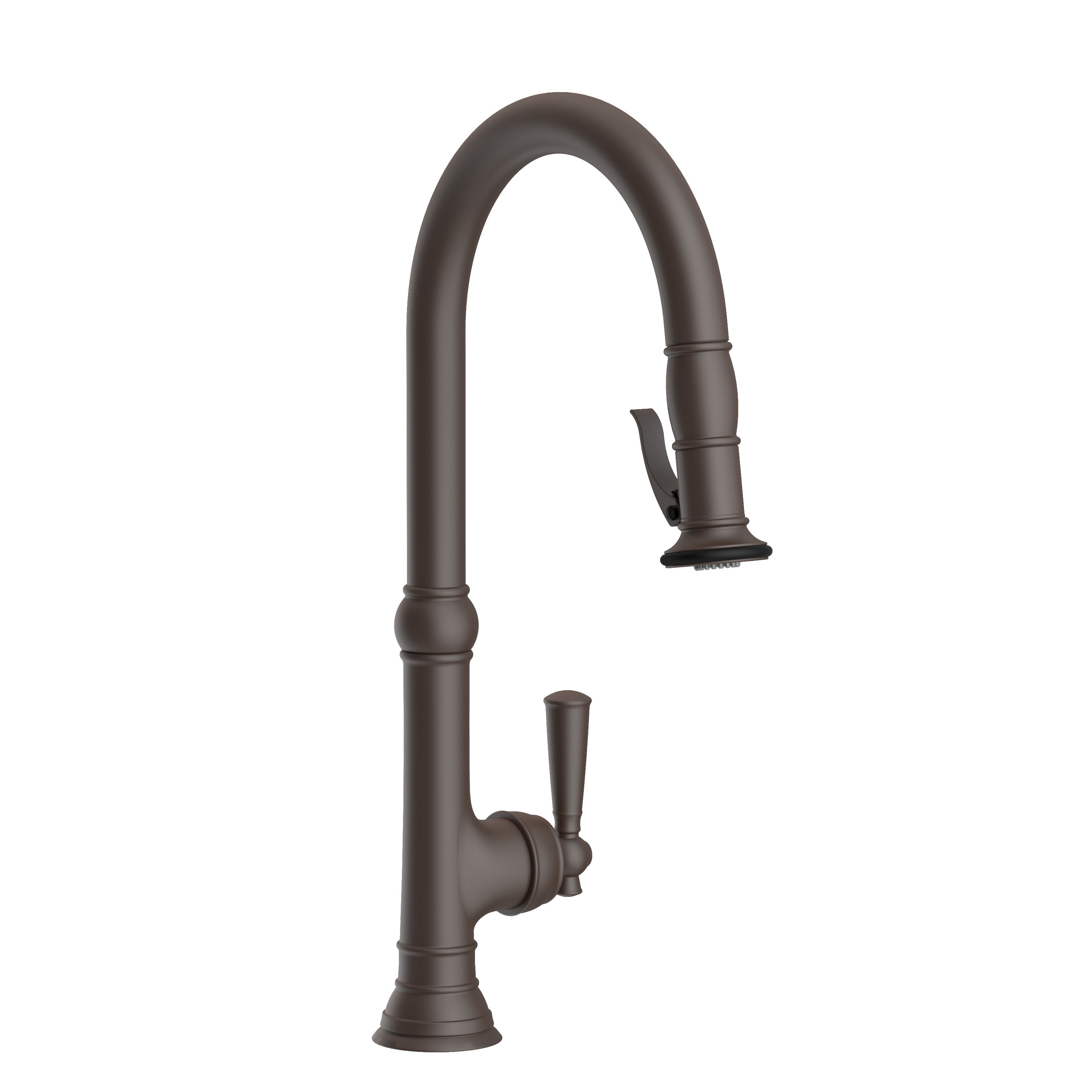 Newport Brass Jacobean Pull-Down Kitchen Faucet with Lever Controled Spray