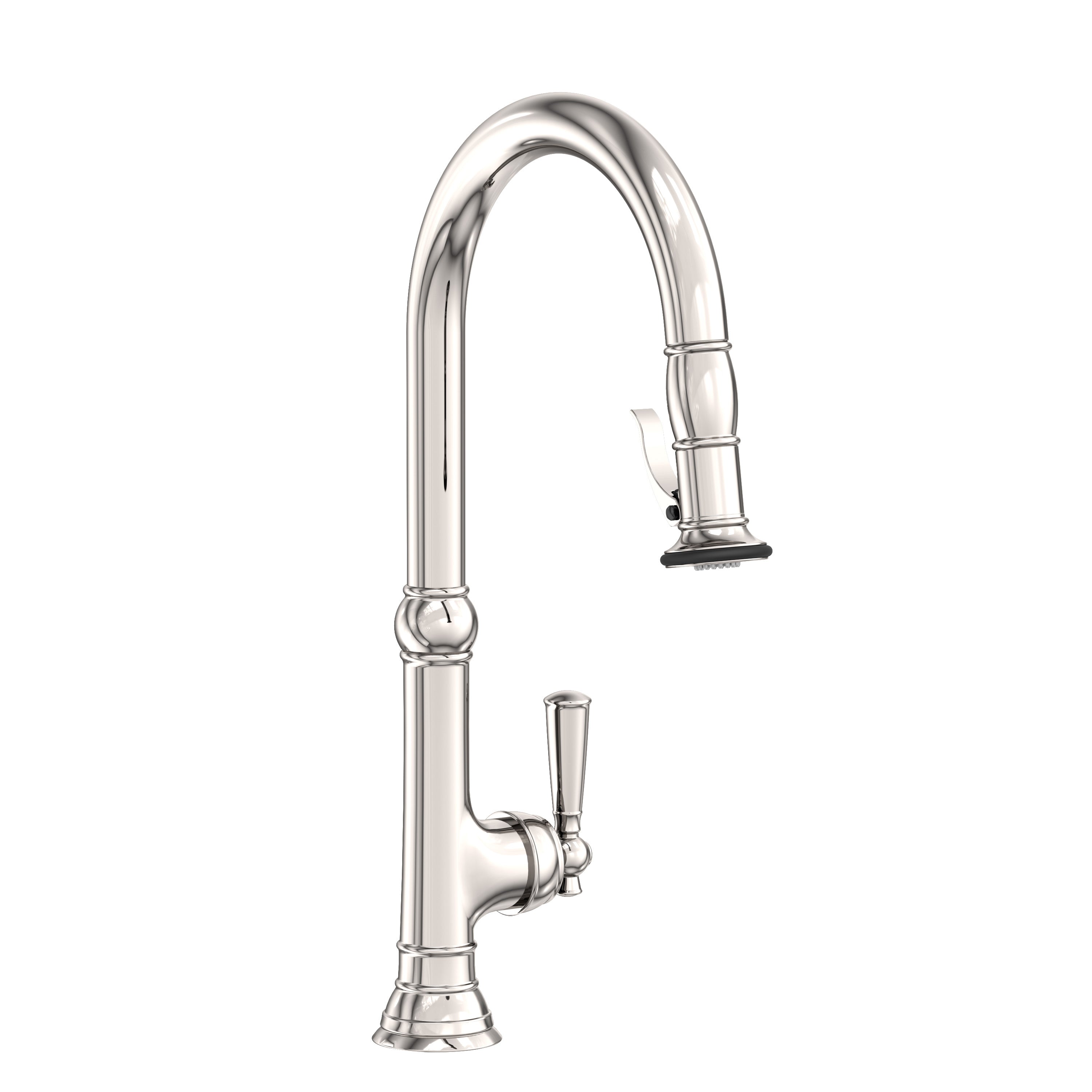 Newport Brass Jacobean Pull-Down Kitchen Faucet with Lever Controled Spray