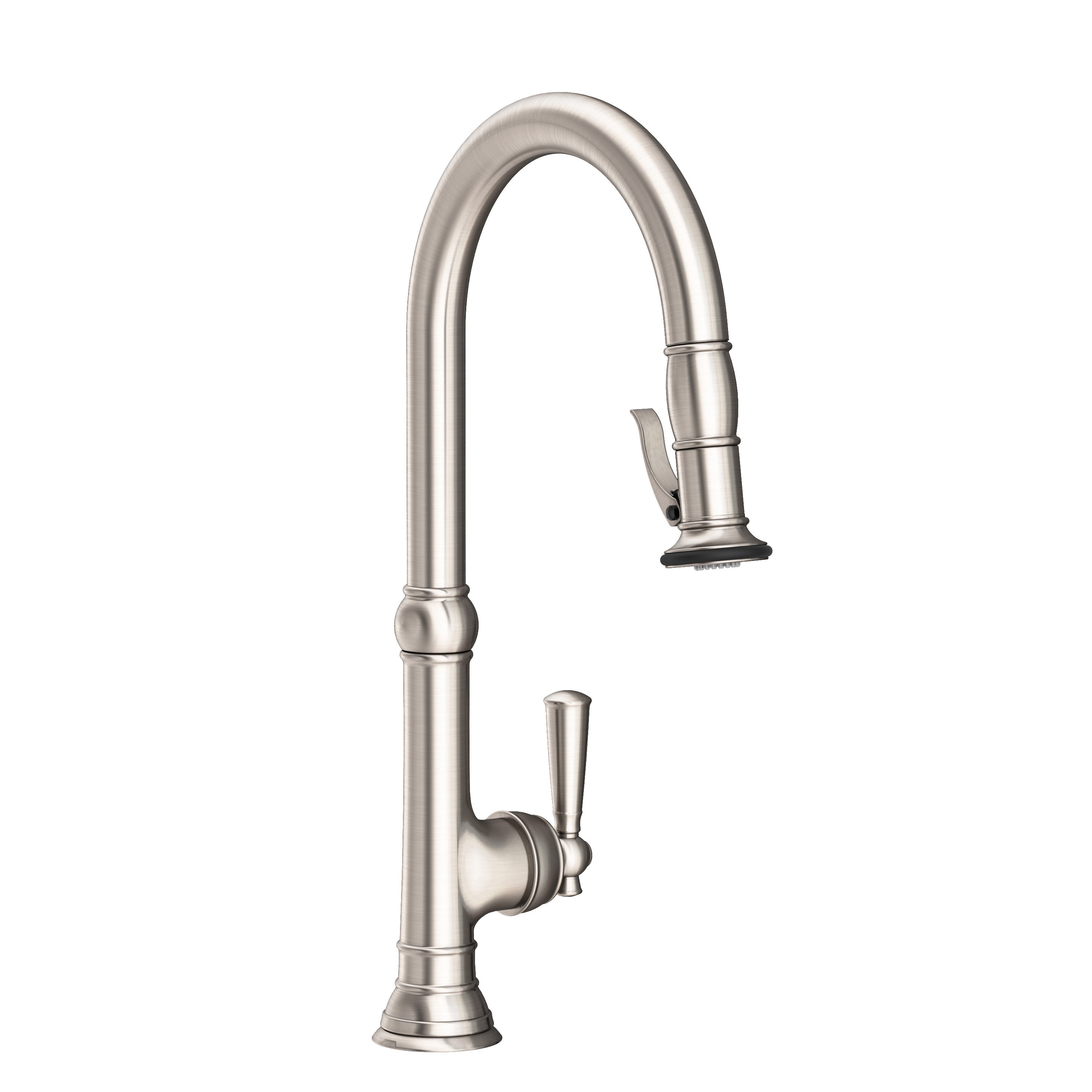 Newport Brass Jacobean Pull-Down Kitchen Faucet with Lever Controled Spray
