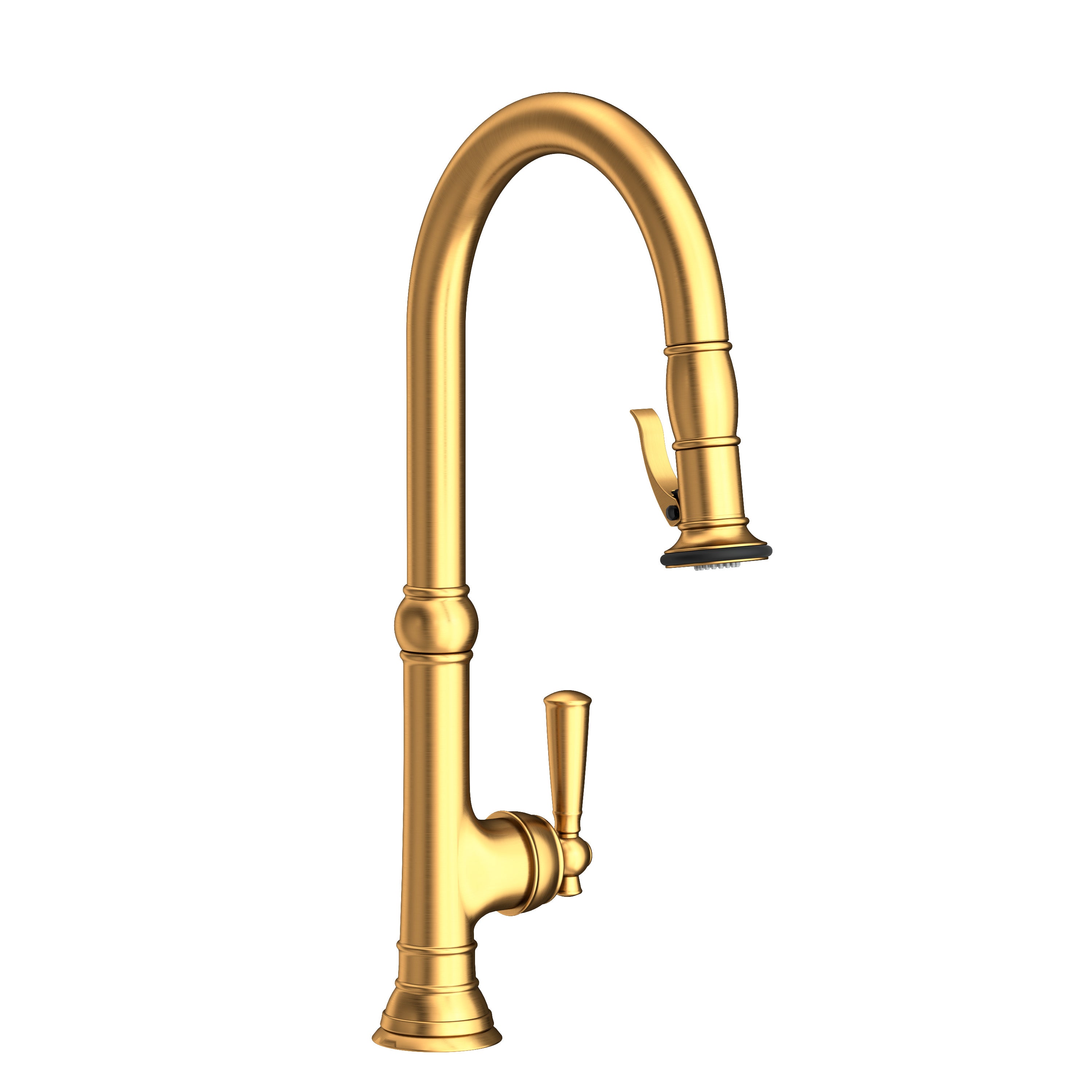 Newport Brass Jacobean Pull-Down Kitchen Faucet with Lever Controled Spray