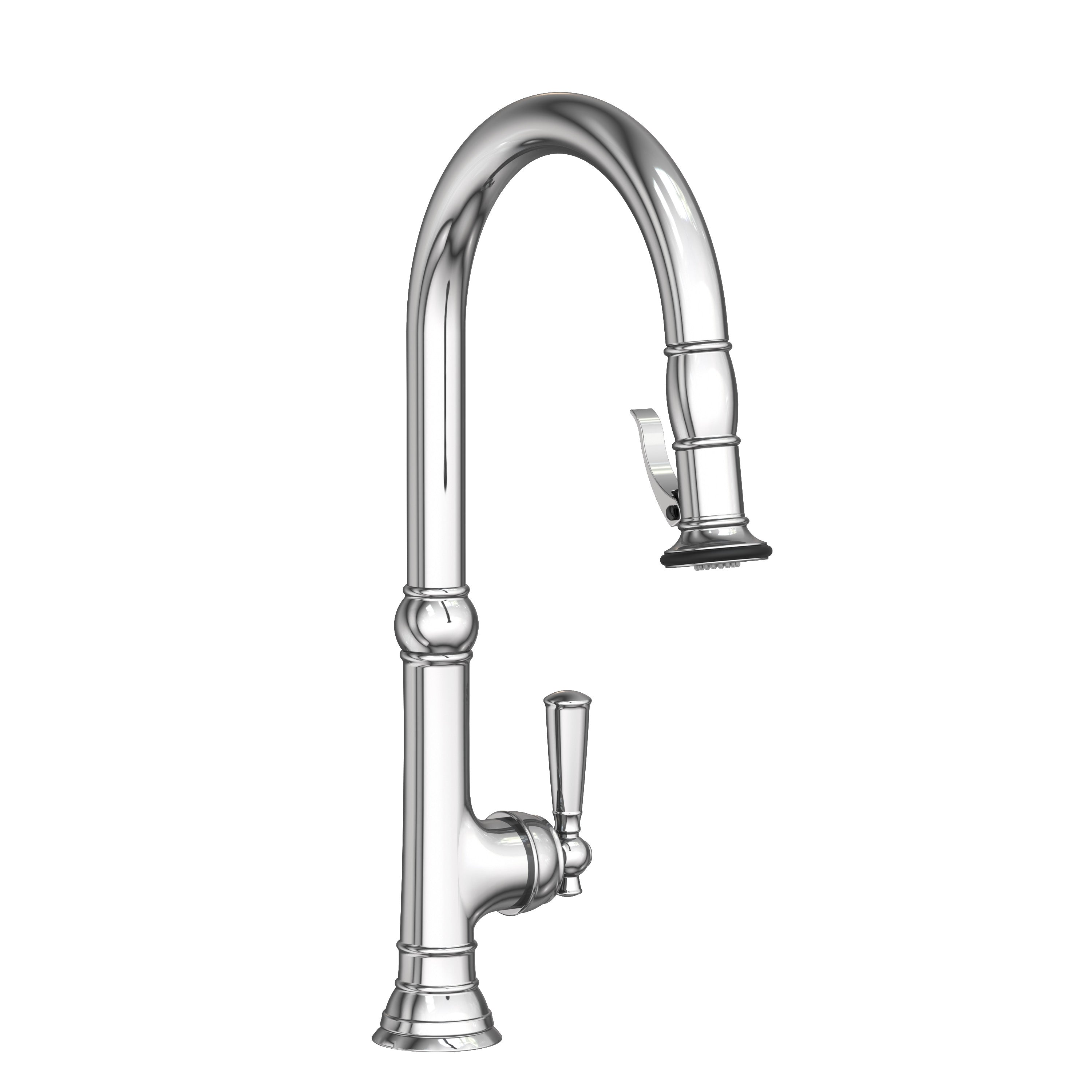 polished chrome kitchen faucet