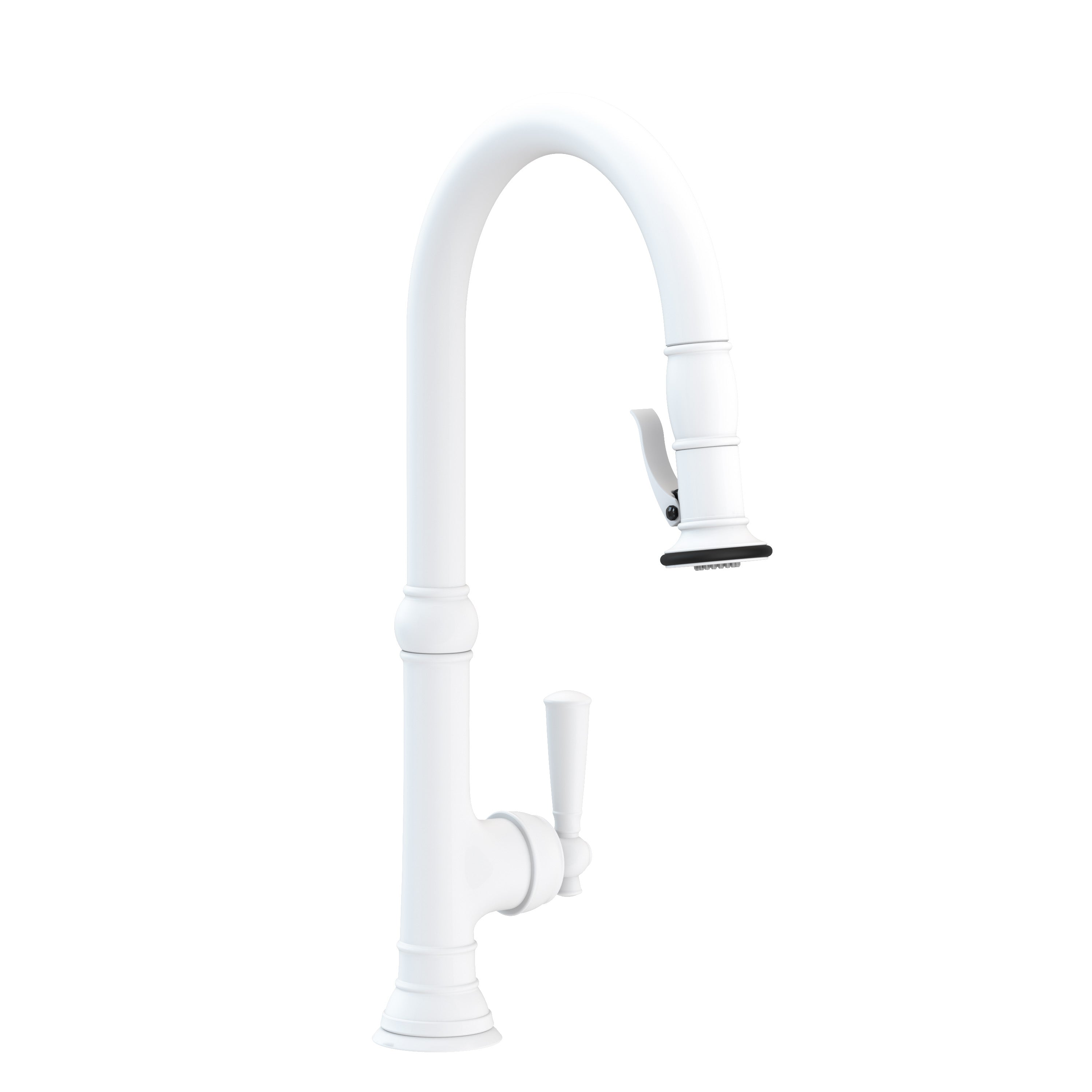 Newport Brass Jacobean Pull-Down Kitchen Faucet with Lever Controled Spray