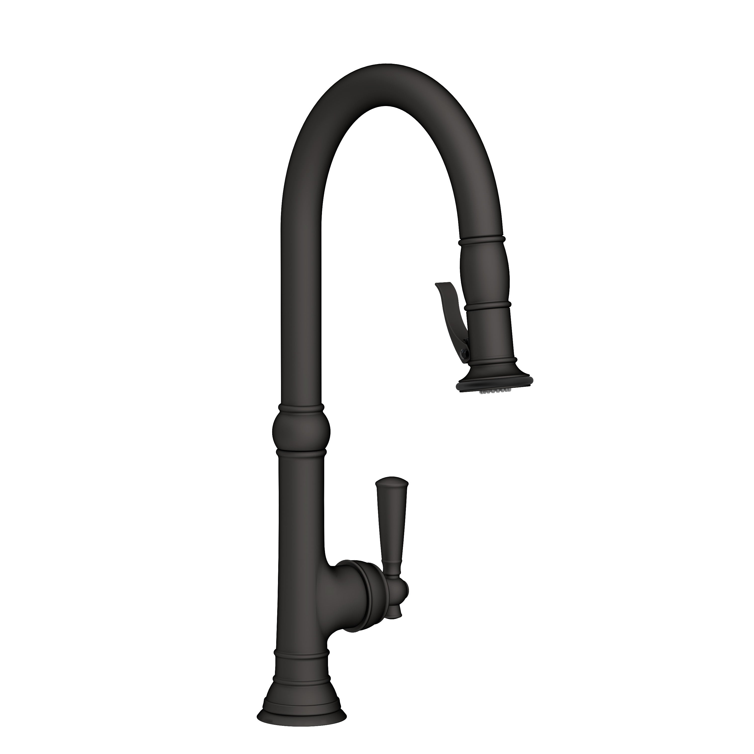 Newport Brass Jacobean Pull-Down Kitchen Faucet with Lever Controled Spray